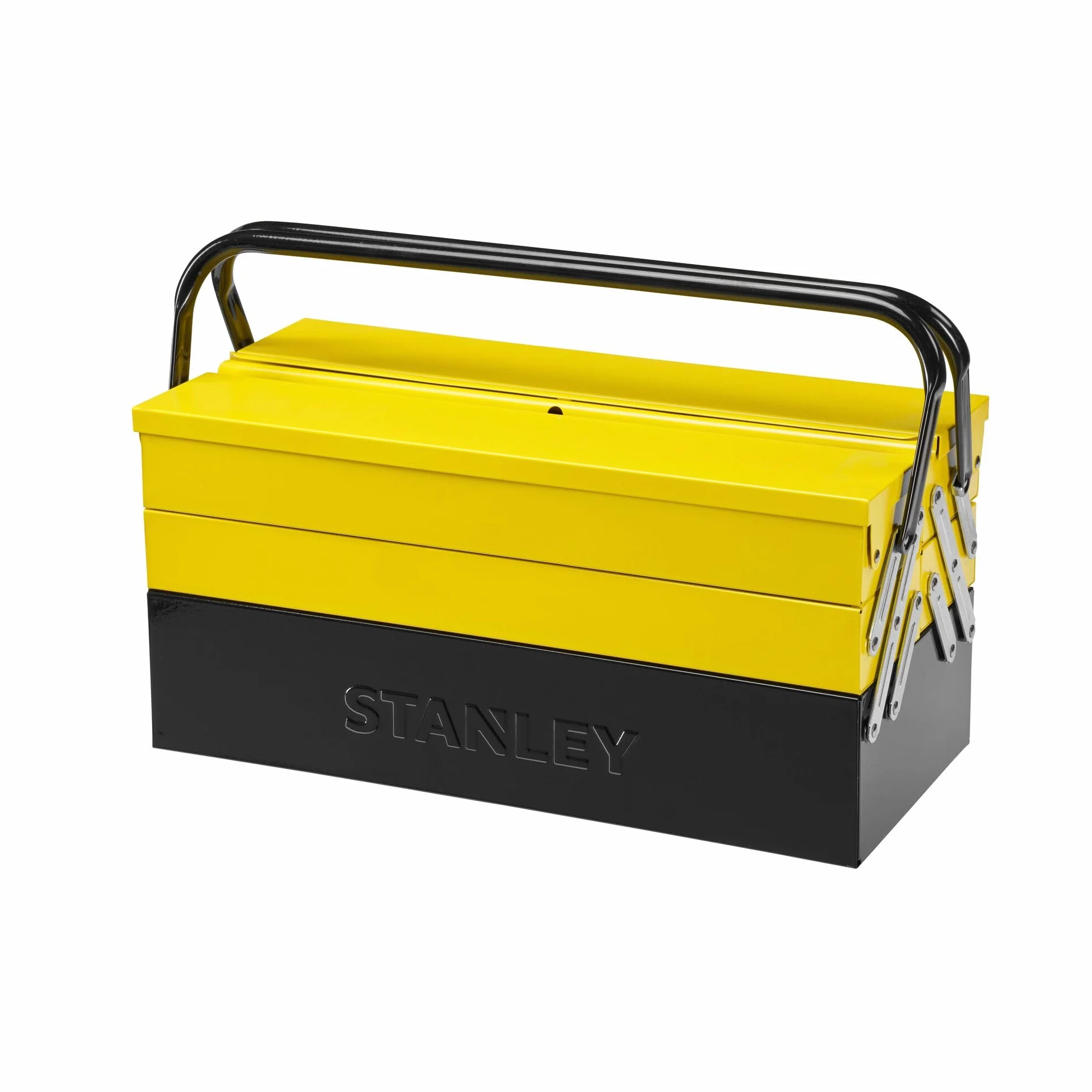 STANLEY - Caja de herramientas metálica de 5 cajones, Gran volumen de almacenamiento, Dos asas con bisagra, Sistema antipinzamiento, Dimensiones: 47.70 x 25.70 x 22.10 cm, 1-94-738