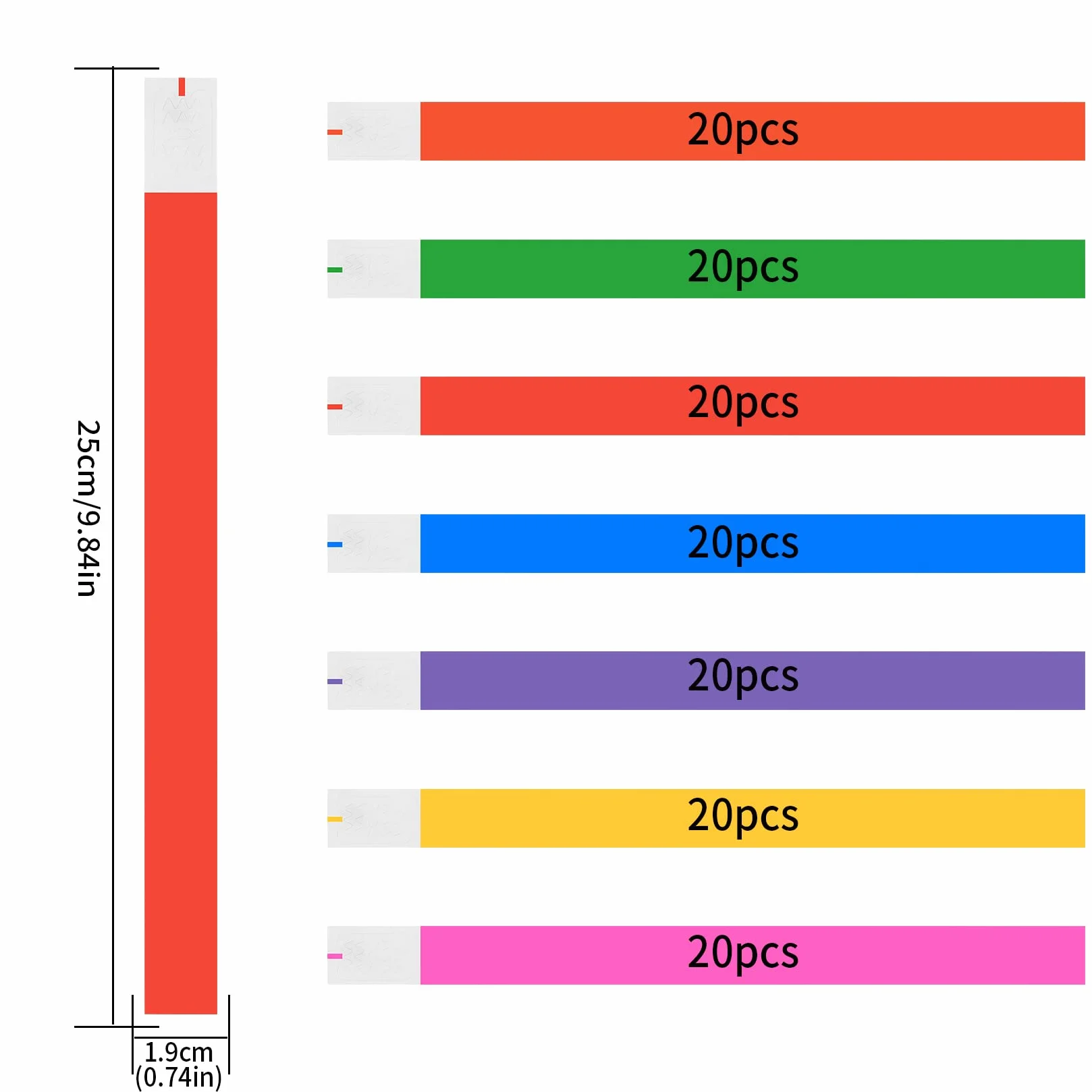 140 Piezas Pulseras Identificativas Impermeables de Papel para Eventos Fiestas