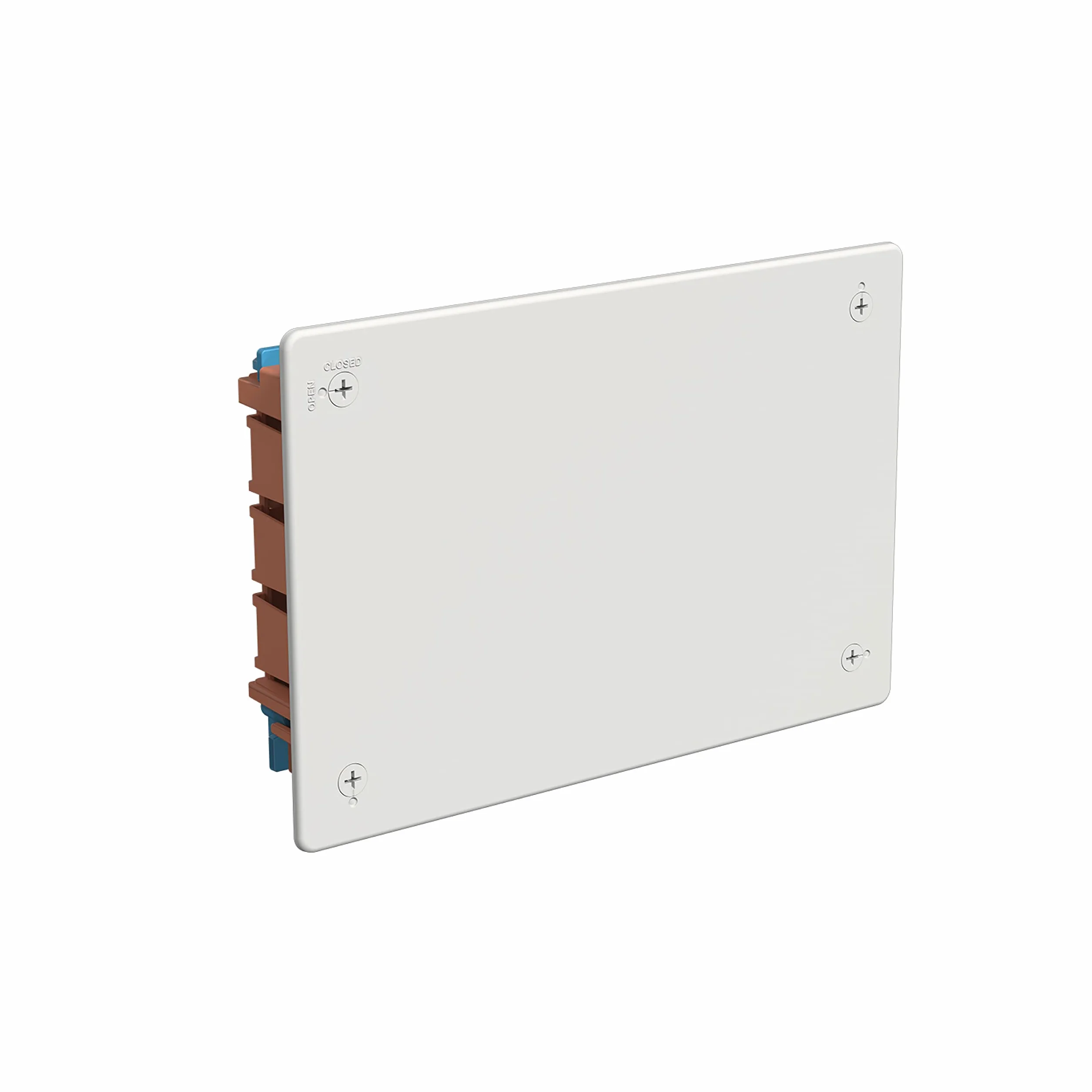 FAMATEL - Caja empotrar | Tapa con tornillos | Sin conos | 205x130x45 | Naranja