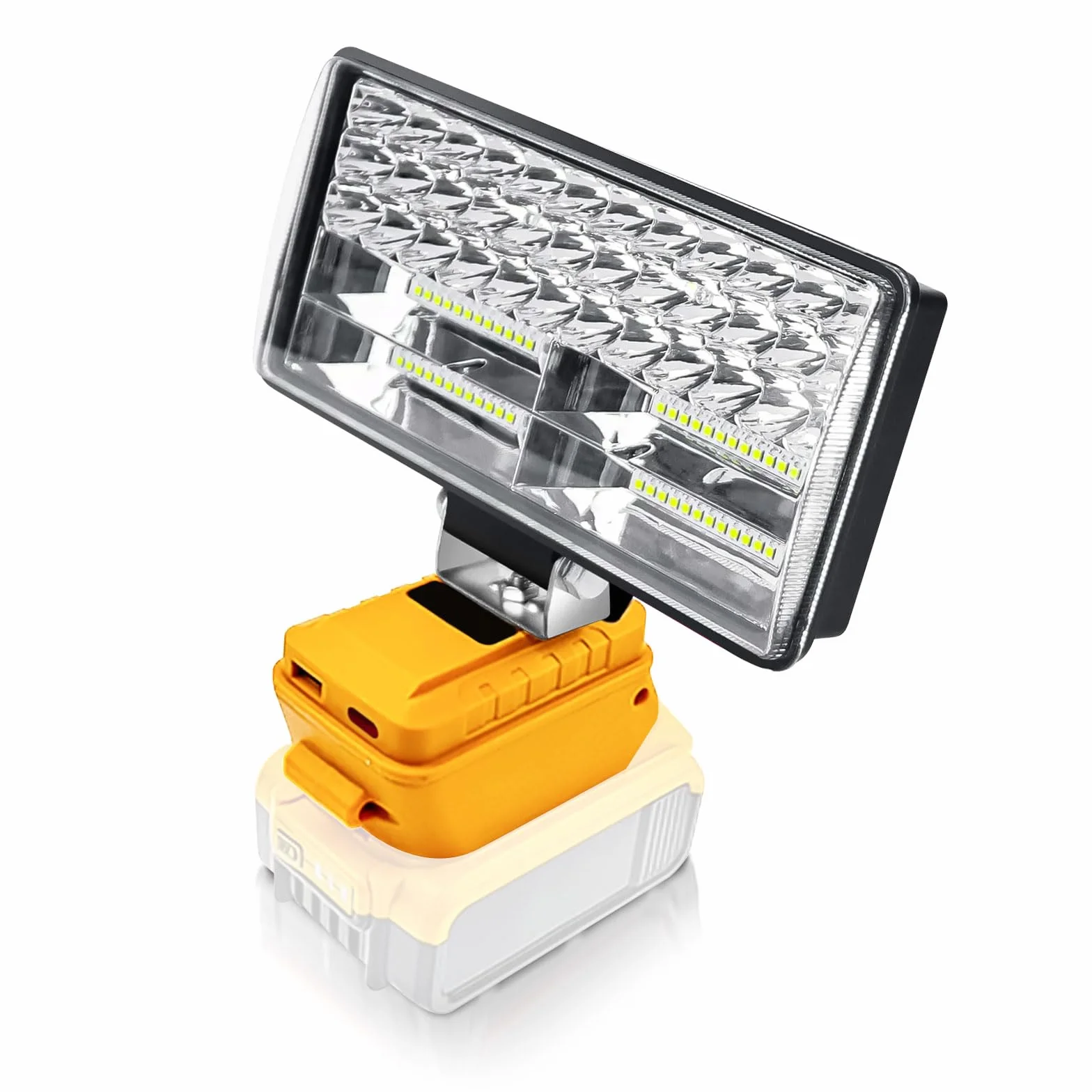 Lámpara de batería para batería Dewalt de 18 V/20 V, luz de trabajo LED inalámbrica de 90 W, 5400 lm, reflectores portátiles, lámpara de sitio de construcción, faro de batería con carga tipo C para