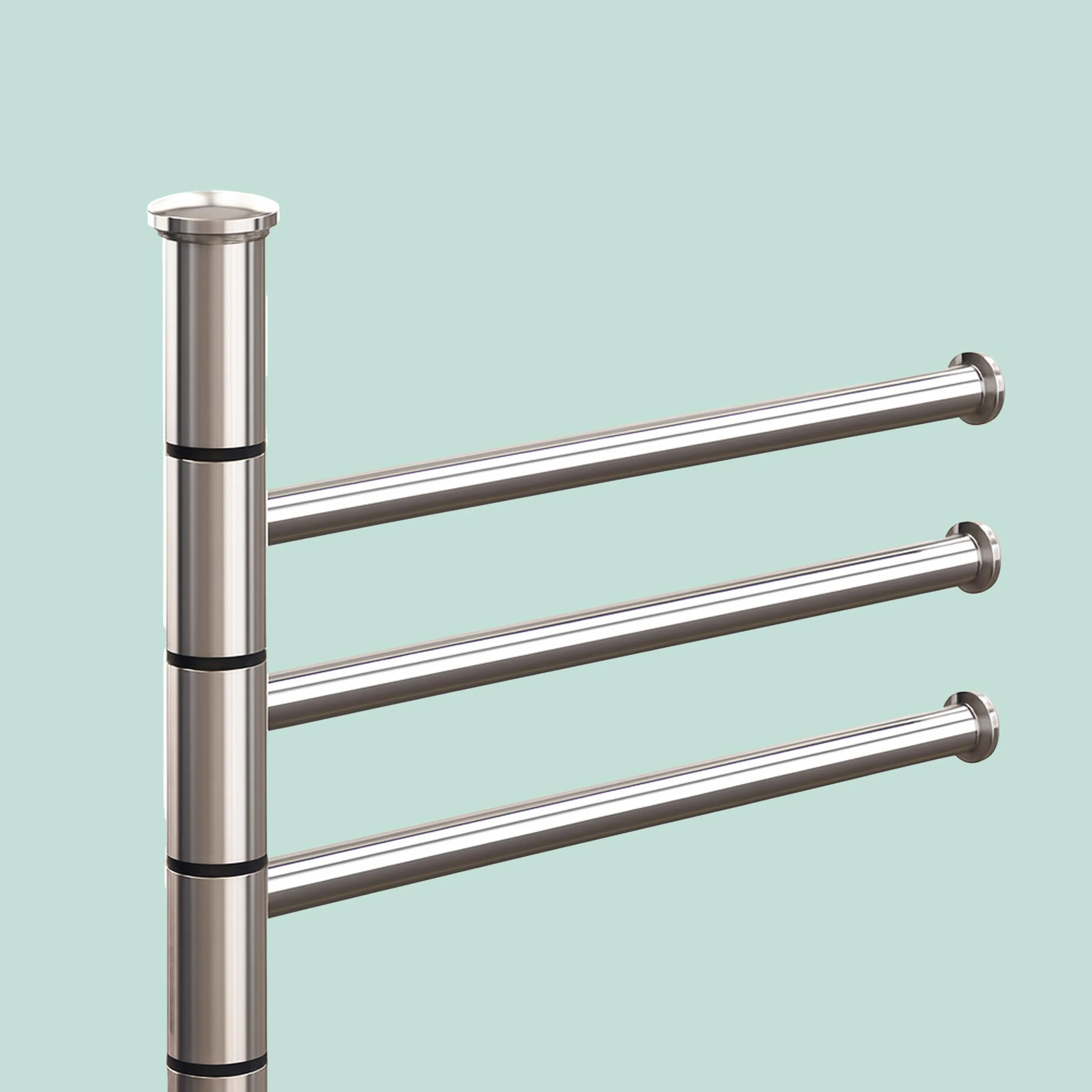 Relaxdays Toallero de Pie, 3 Brazos Giratorios, 85,5x42x22 cm, Soporte Toallas, Acero Inoxidable, Baño, Color a Elegir