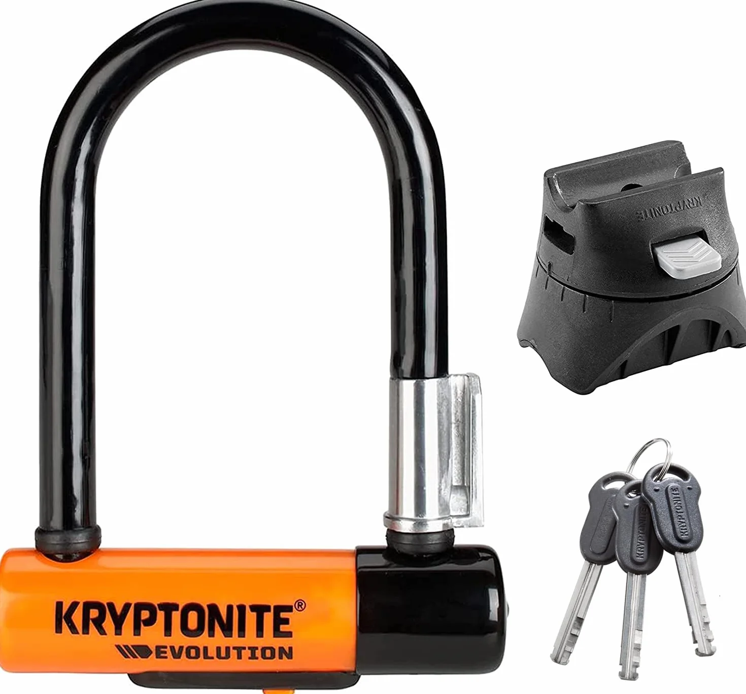 Kryptonite Evolution 5 antirrobo para adulto, Negro/Naranja