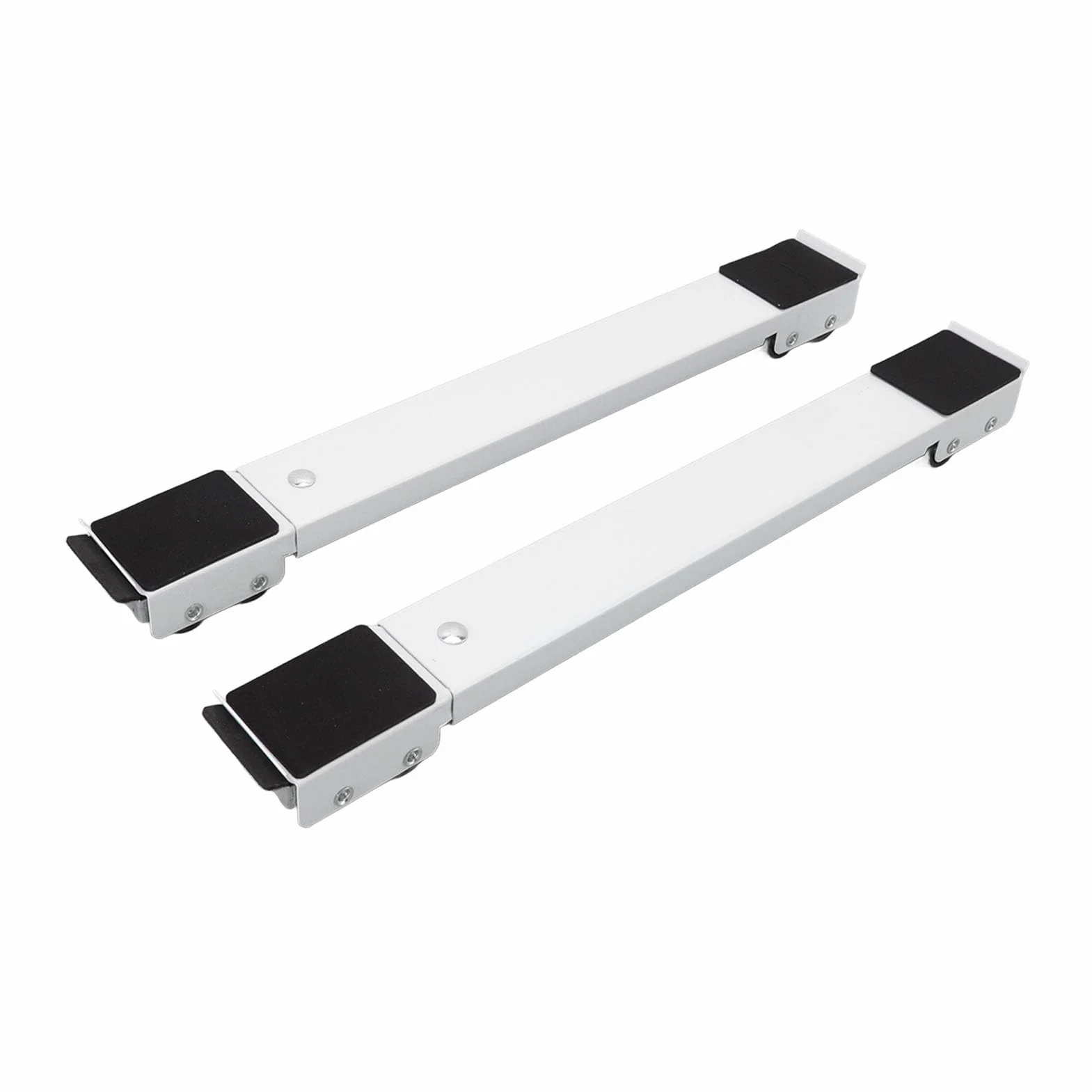 2 Juegos de Ruedas de Rodillos Móviles para Muebles, Rodillos para Electrodomésticos de Servicio Pesado que Incluyen Estantes Móviles con Almohadillas Auxiliares, para Lavadoras,(Blanco)