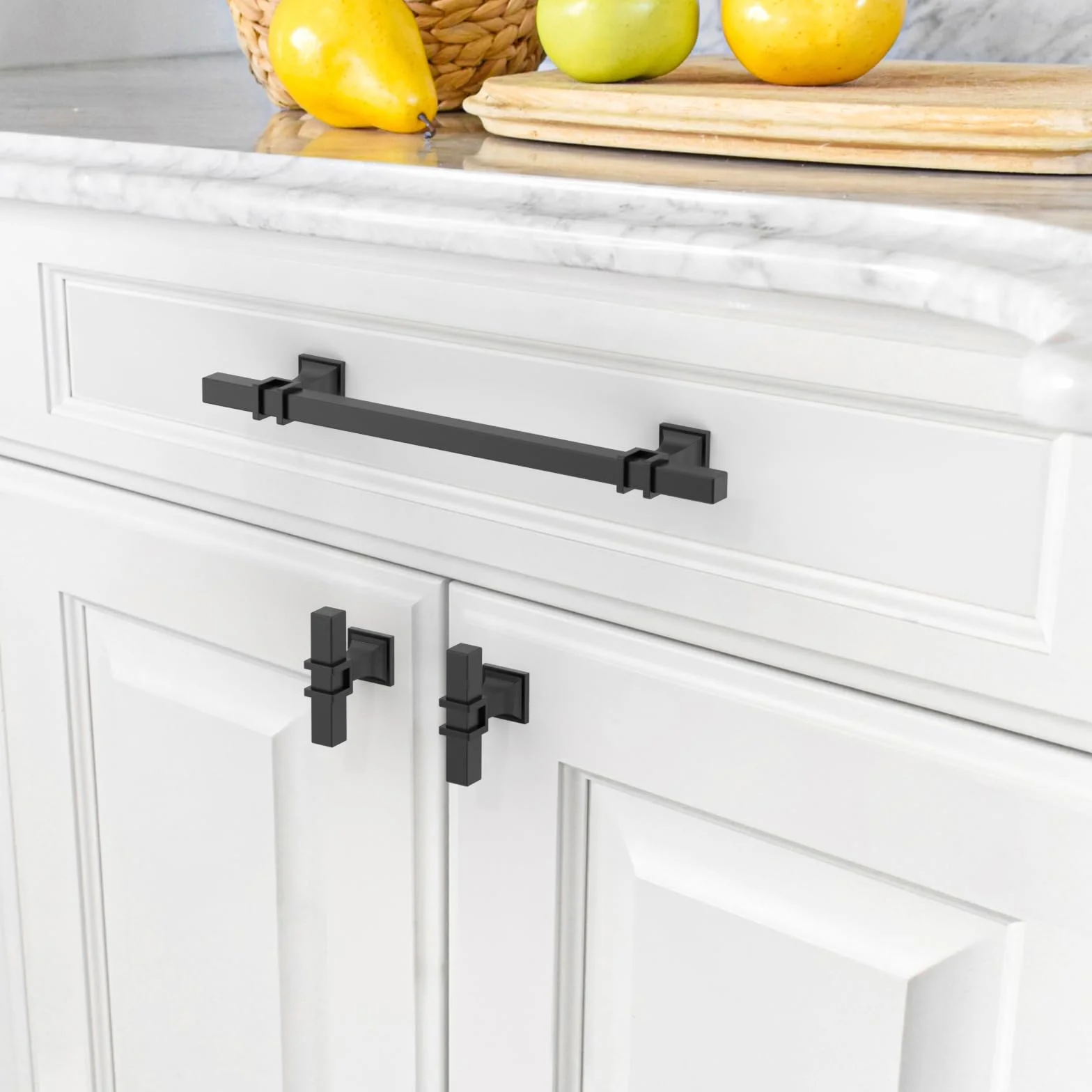 Amerdeco 10 Pieza Tiradores Cocina 160mm Tiradores Armarios Negro Tirador Puerta Tiradores Cajones de Muebles UK0003