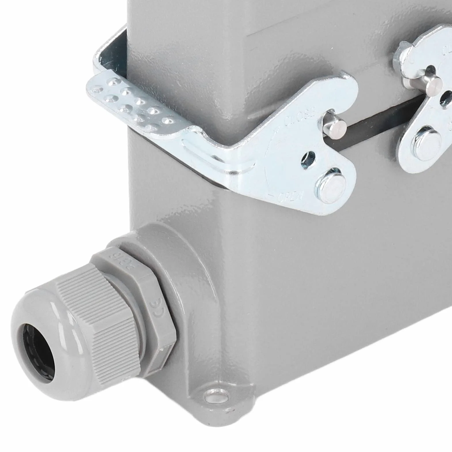 Conector Rectangular Resistente IP65 16a 500V Conector Resistente Al Agua Conexión de Tornillo Retardante de Llama HDC-HE-010-4-PG16