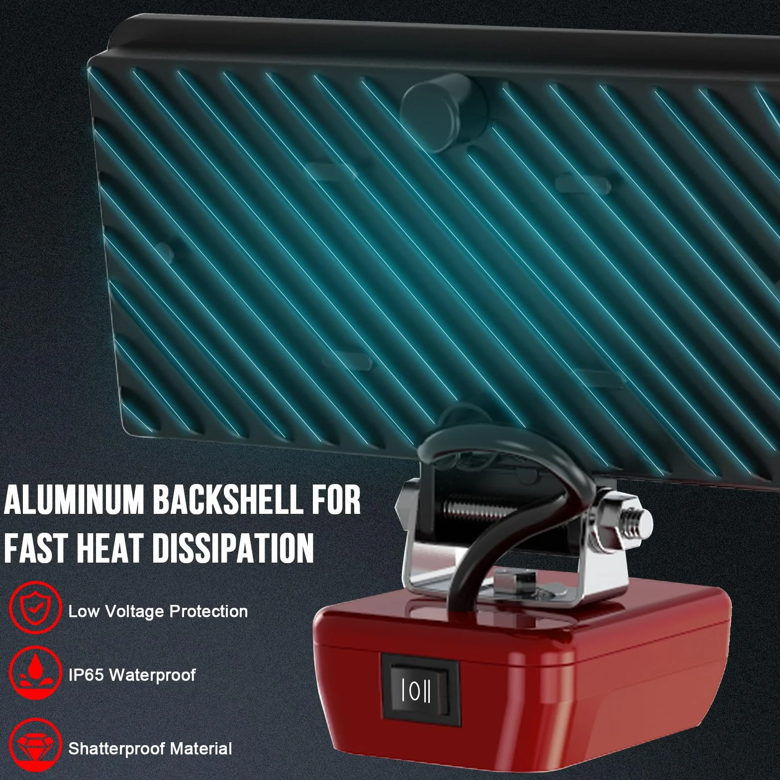 Luz Compatible con Milwaukee 18V,Lámpara de Trabajo Led Sin Cuerda 38W 6000Lm Linterna Recargable con Protección de Baja Tensión Y USB,Liderar El Camino Focos Alimentados por Baterías