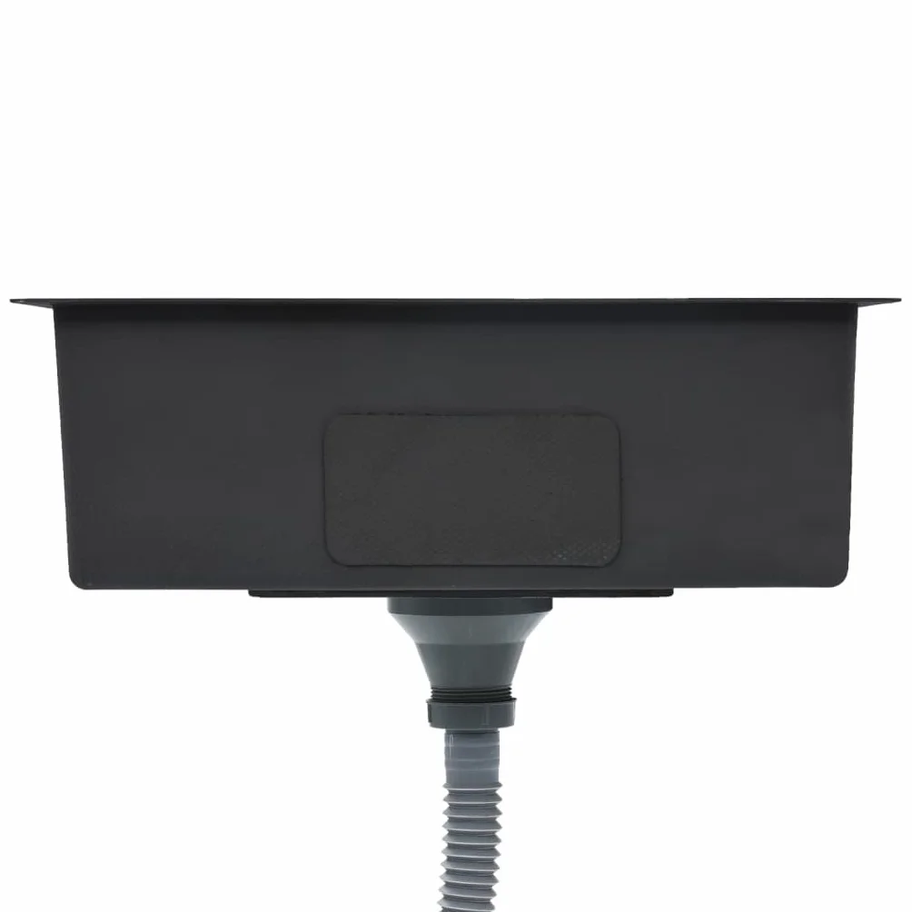 vidaXL Fregadero de Cocina Hecho a Mano Pila Lavabo Comedor Alberca Servicio Grifo Lavar Olla Platos Integrado Acero Inoxidable