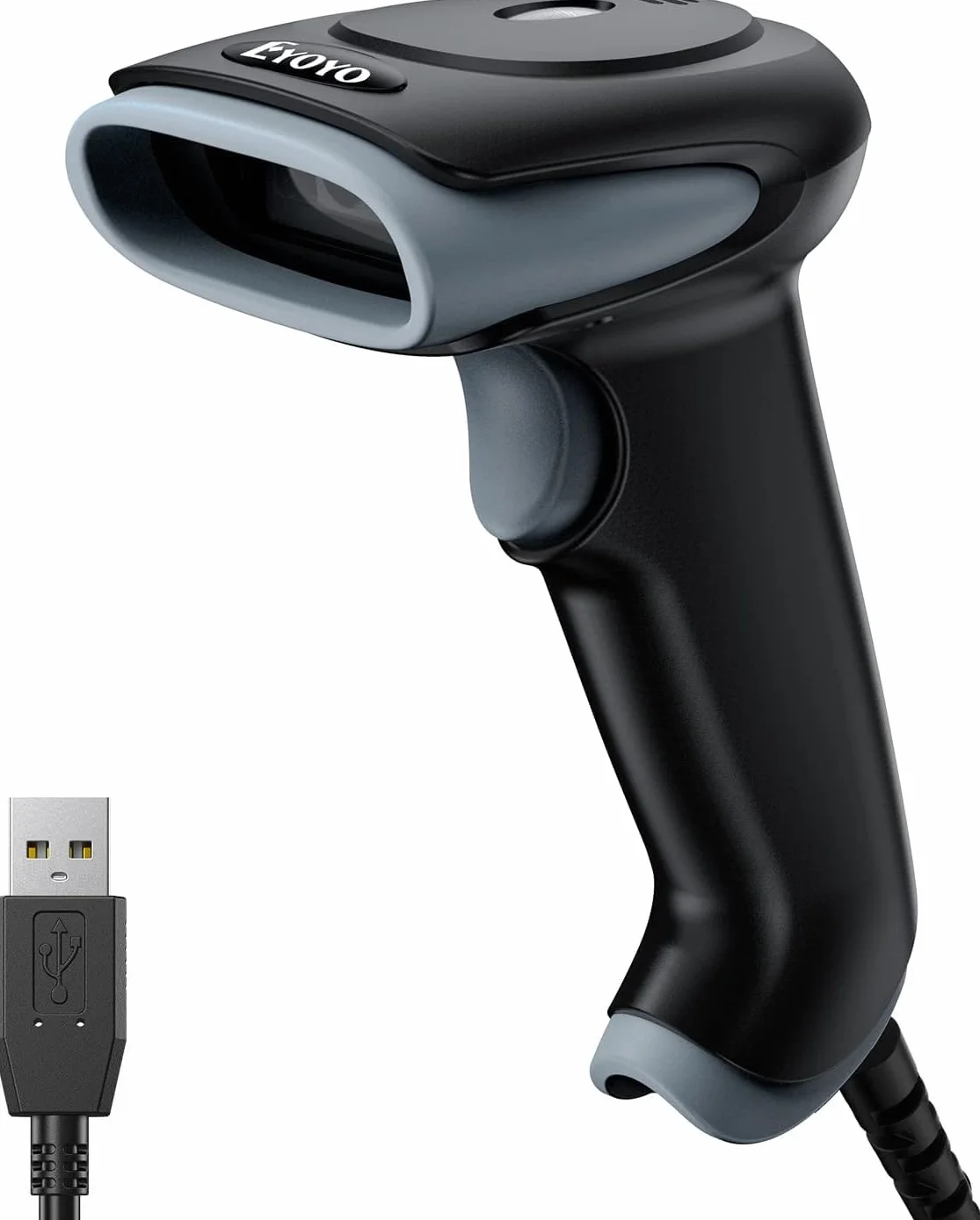 Eyoyo 2D Barcode Scanner, Lector de Códigos de Barras QR con Exploración de Pantalla, Escáner Cableado USB