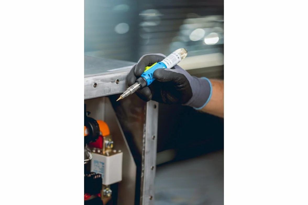 Hogert Technik HT2C401 Soldador de gas azul/negro
