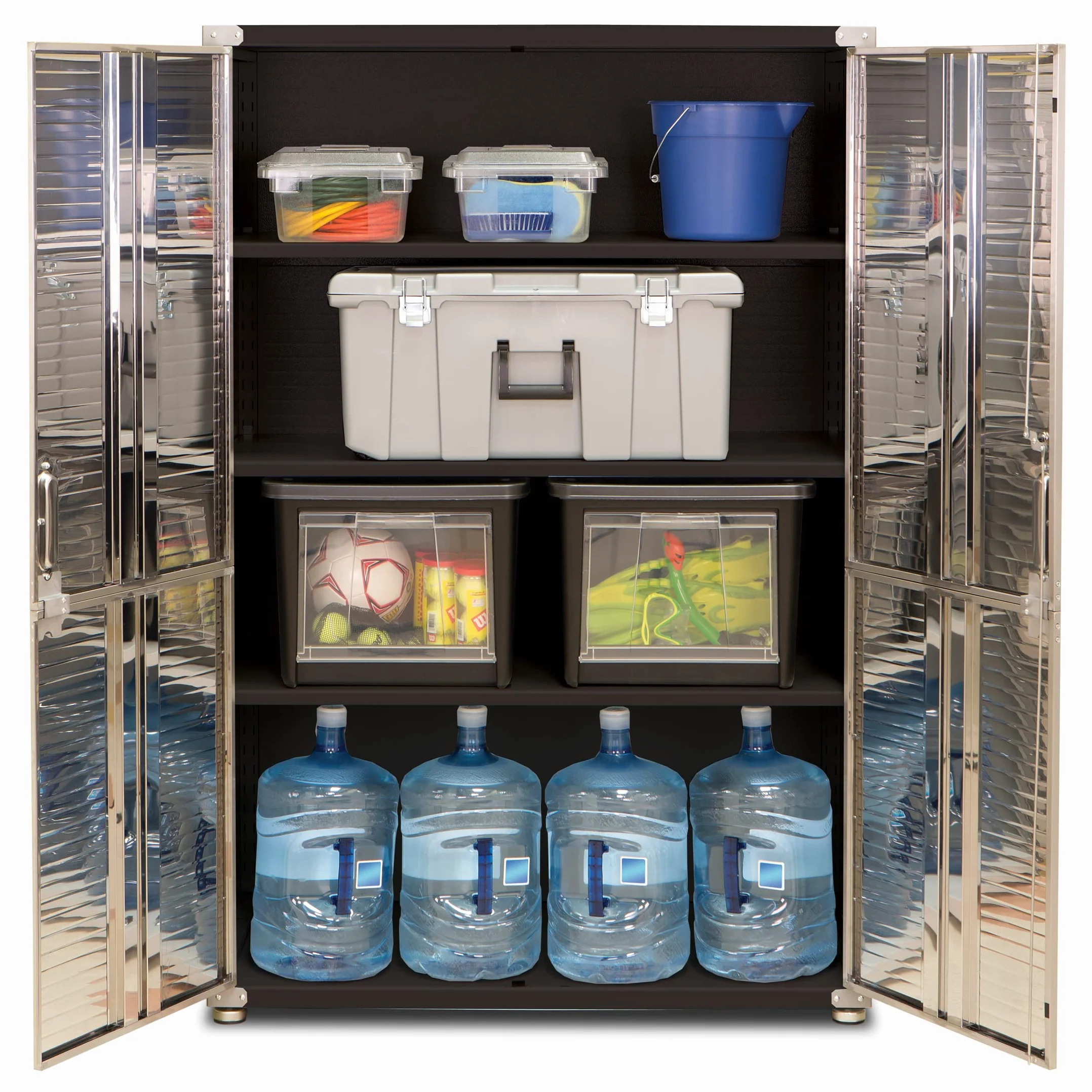 Seville Classics UltraHD Mega Gabinete de Almacenamiento 121,9 x 60,9 x 182,9 cm Grafito