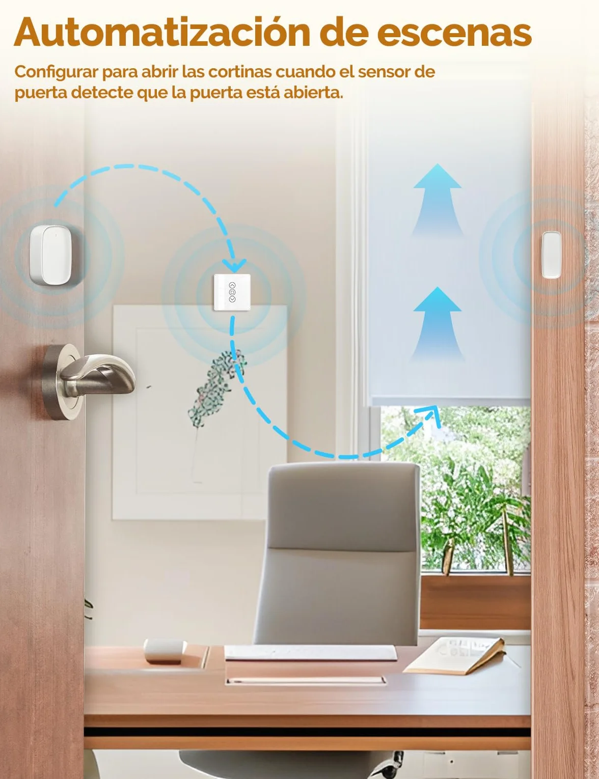 MOES Interruptor de Persianas Inteligente WiFi 2.5D, Control de Persianas con Ajuste de Porcentajes, Temporizador y Control por Voz, Compatible con Alexa y Google Home, Requiere Cable Neutro 4 PCS