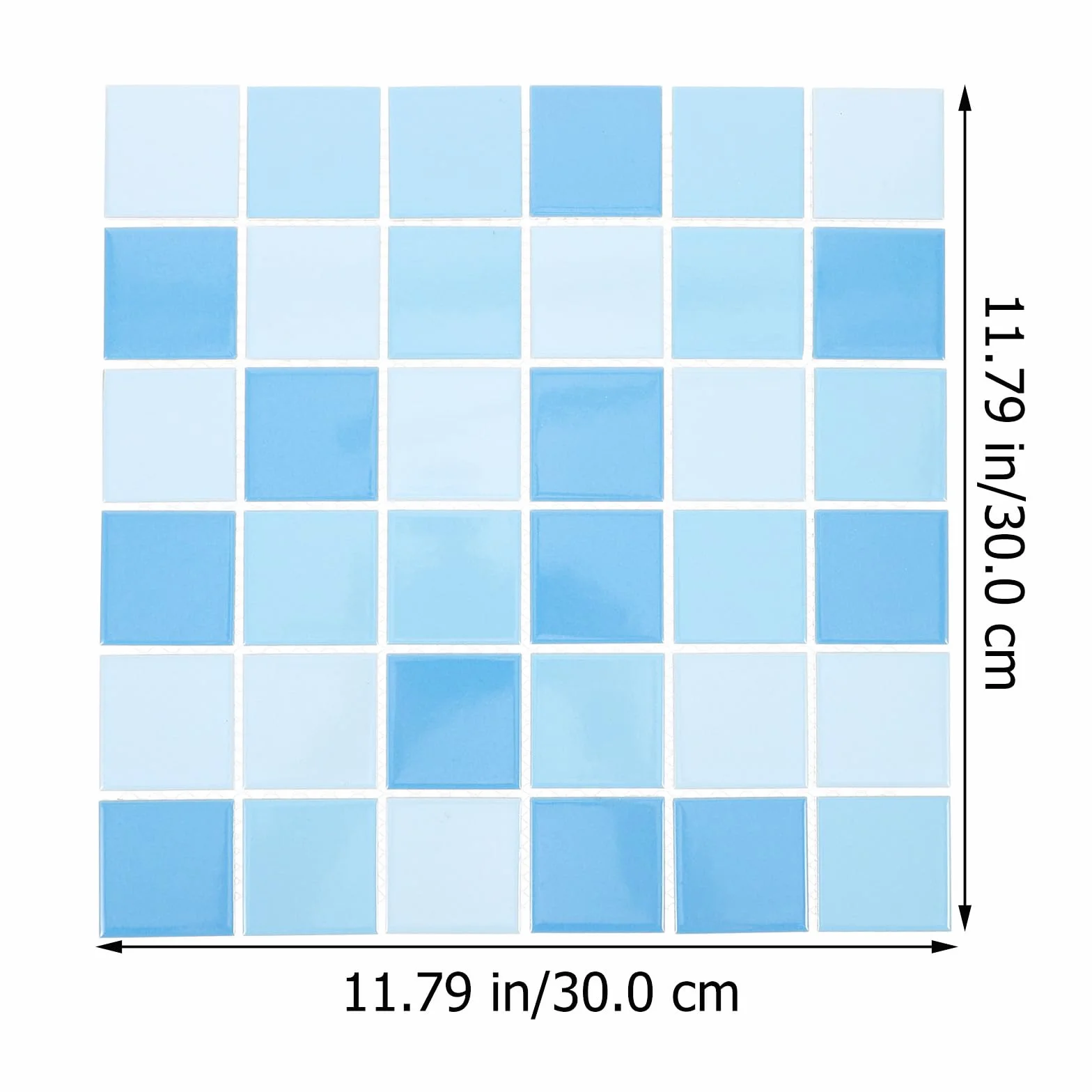 MAGICLULU Azulejos de Cerámica Cuadrados Azules para Piscina y Salpicadero, 36 Piezas para Múltiples Usos en Cocina y Baño