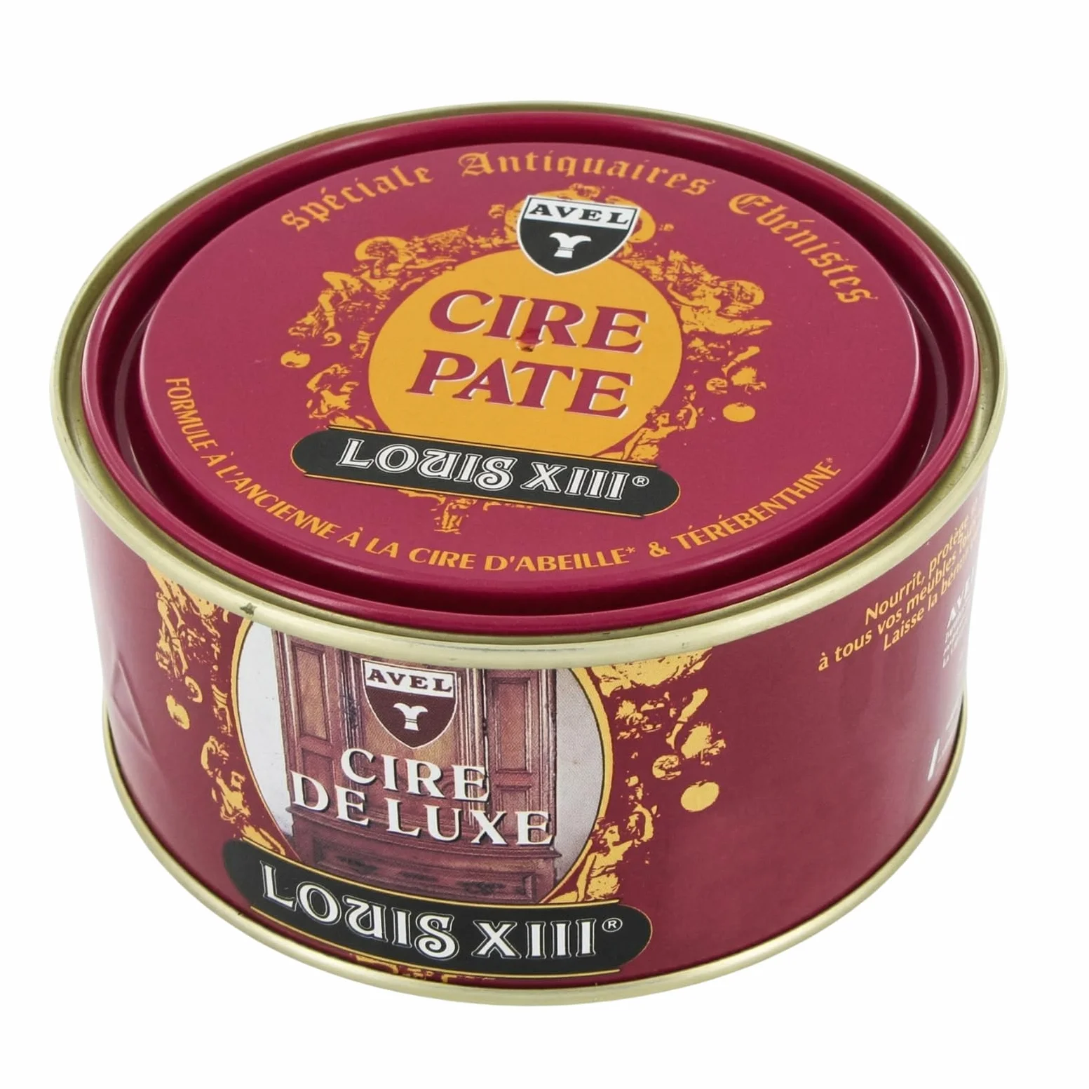 Louis XIII Cera de Lujo para Madera 500 ml – Pasta con Cera de Abeja y Carnauba | Nutre, Protege y Abrillanta | Acabado Satinado Profesional | Cerezo (37)