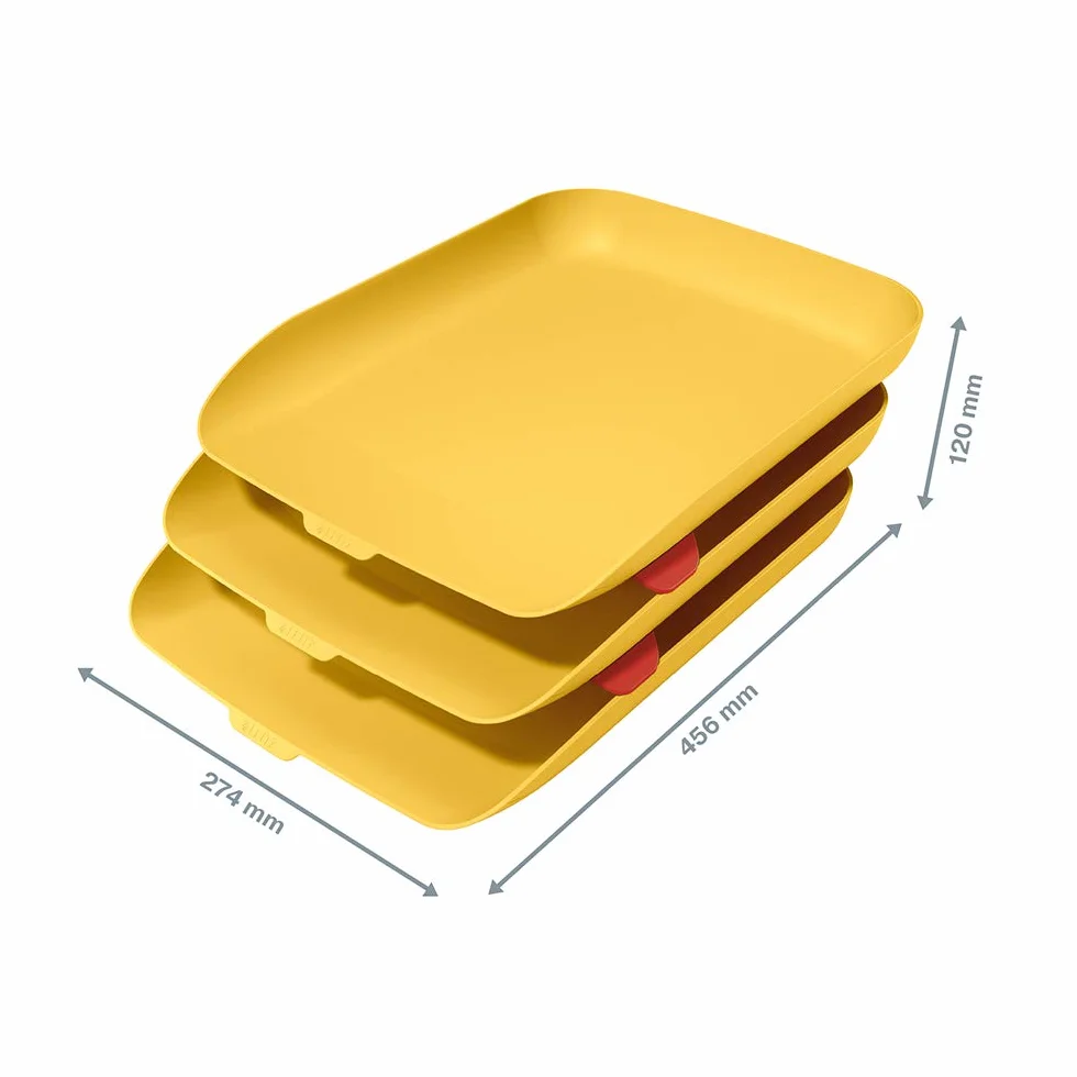 Leitz Bandeja para cartas 3 unidades amarillo cálido