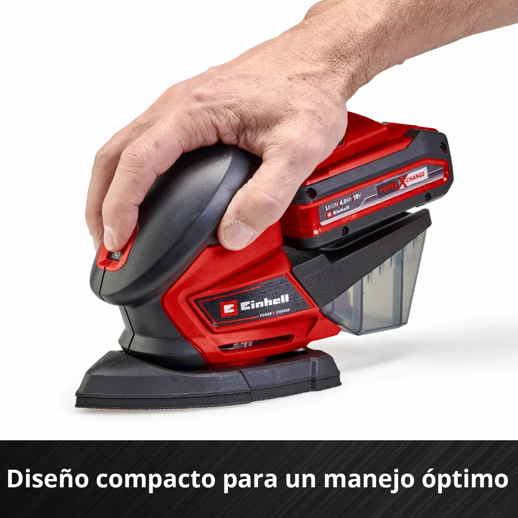 Einhell Lijadora múltiple TE-OS 18/150 Li-Solo Power X-Change (24.000 r.p.m., caja colectora de polvo, adaptador de aspiración de polvo, sin batería ni cargador)