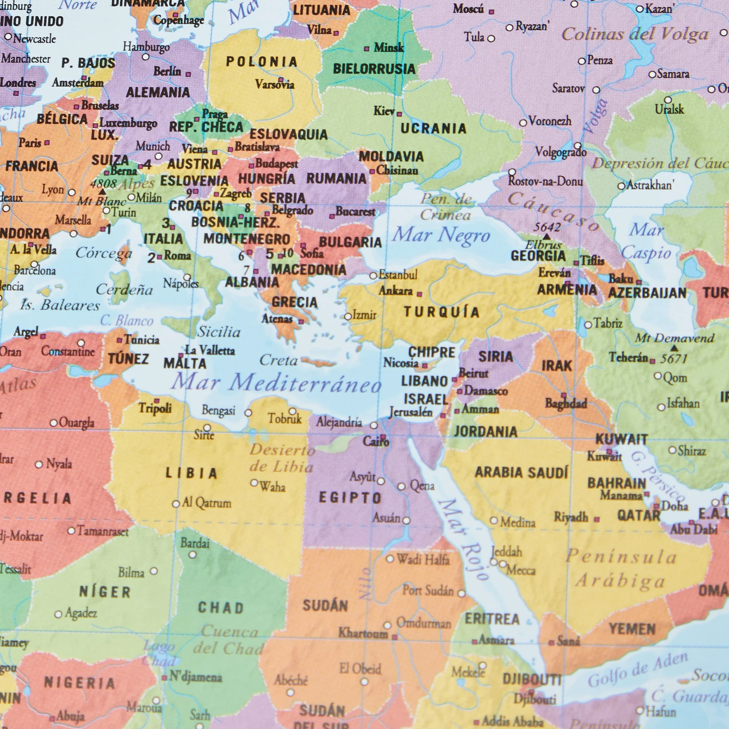 Grupo Erik Editores Mini póster Mapa del Mundo 40 x 50 150 gr