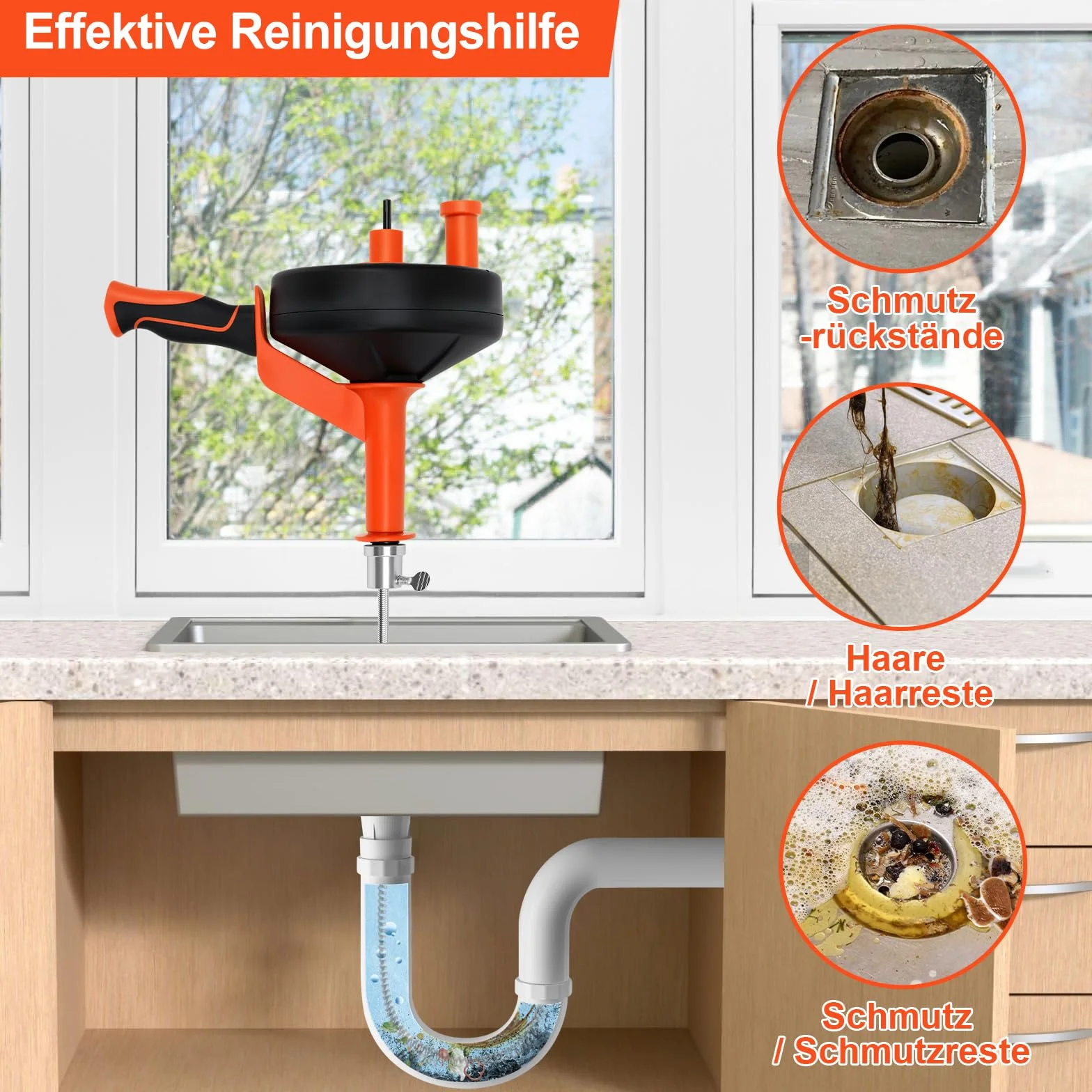 SOARFLY Desatascador Tuberías Profesional 10 m, Espiral Desatascador con Accesorio para Taladro, Manual & Eléctrico, para Fregadero, Baño y Cocina