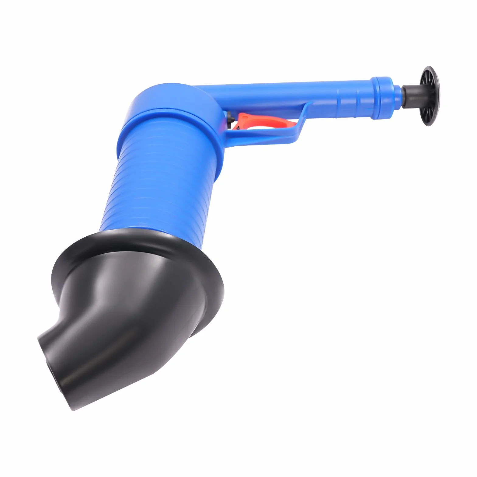 Limpiador de tuberías de aire comprimido, 4 bares, bomba de desagüe, juego de limpieza de tuberías para desagüe de suelo, lavabo, aguas residuales, bañera, azul oscuro (azul)