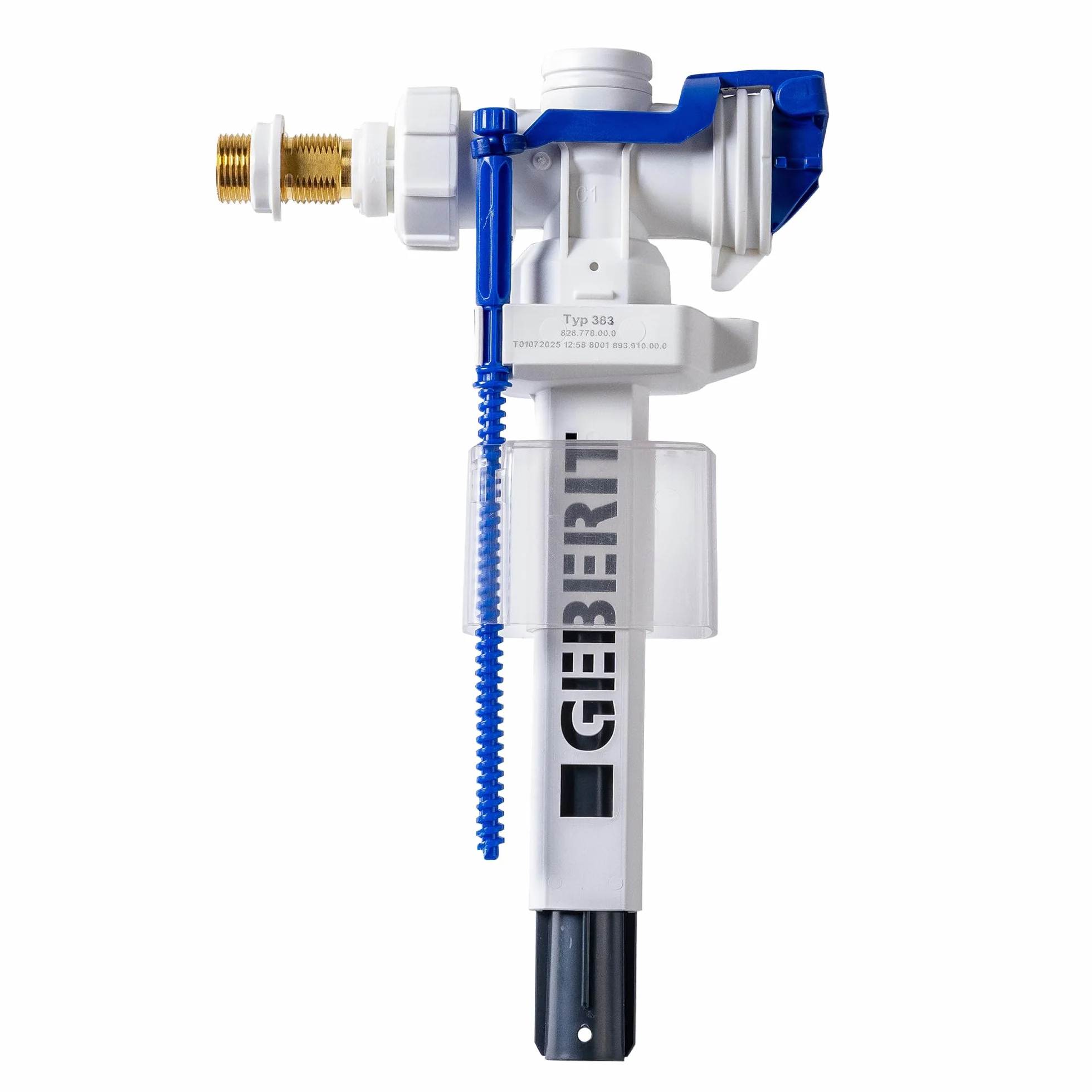 Geberit Válvula de llenado lateral tipo 383 de 3/8 pulgadas para inodoro, cisterna, latón 222.019.00.5