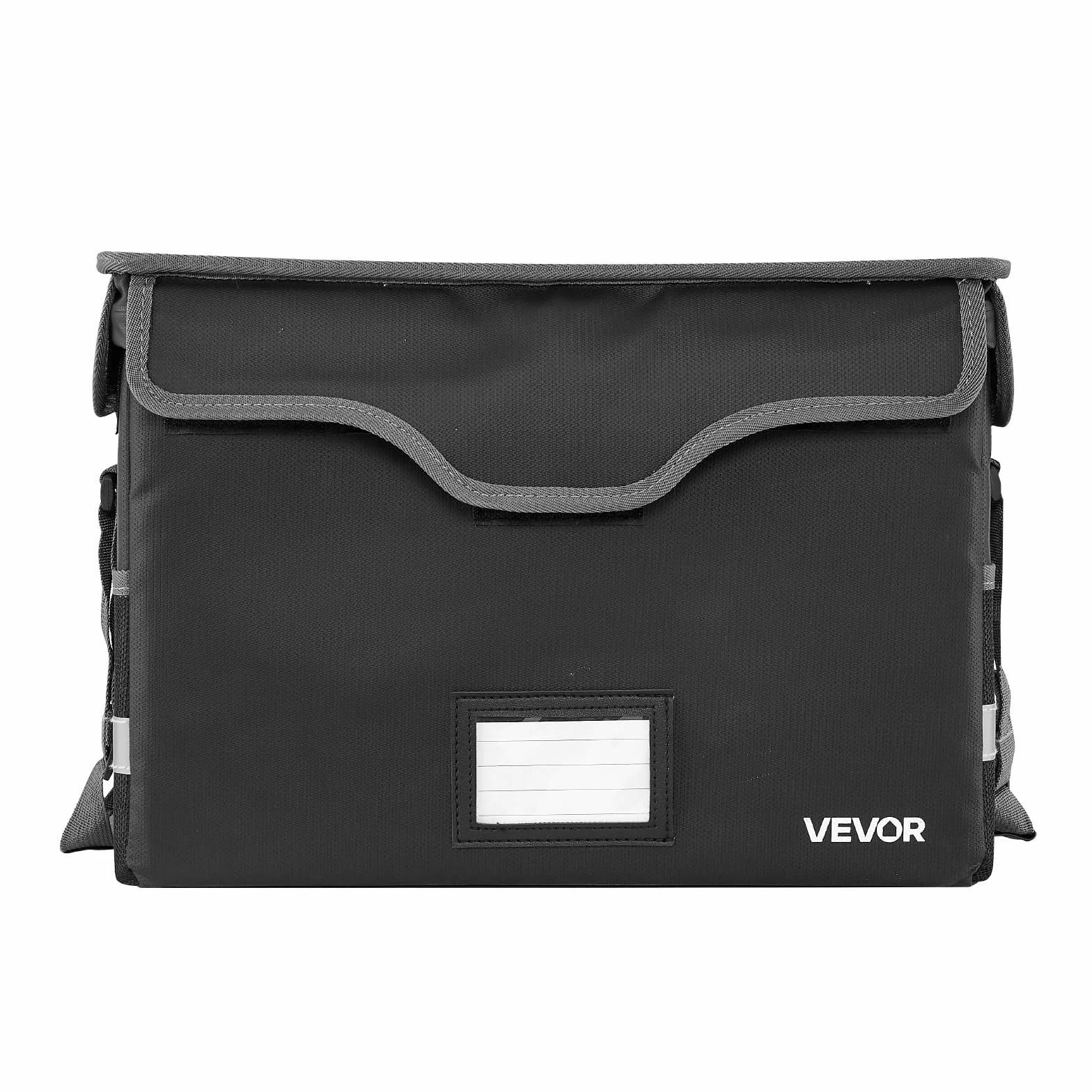 VEVOR Maletín Ignífugo para Documentos, Impermeable, con Aislamiento Térmico 1000 °C y Cerradura, Una Sola Capa, para Pasaportes, Documentos Importantes y Archivos, Negro, 330 x 405 x 262 mm