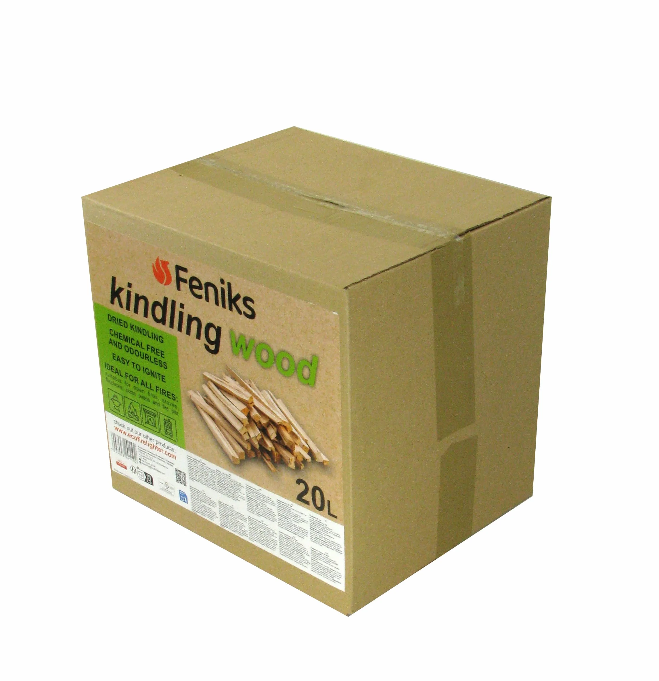 Feniks madera de encina 20 litros (aprox. 5-6 kg) - madera seca para chimenea y parrilla (longitud aprox. 25 cm)