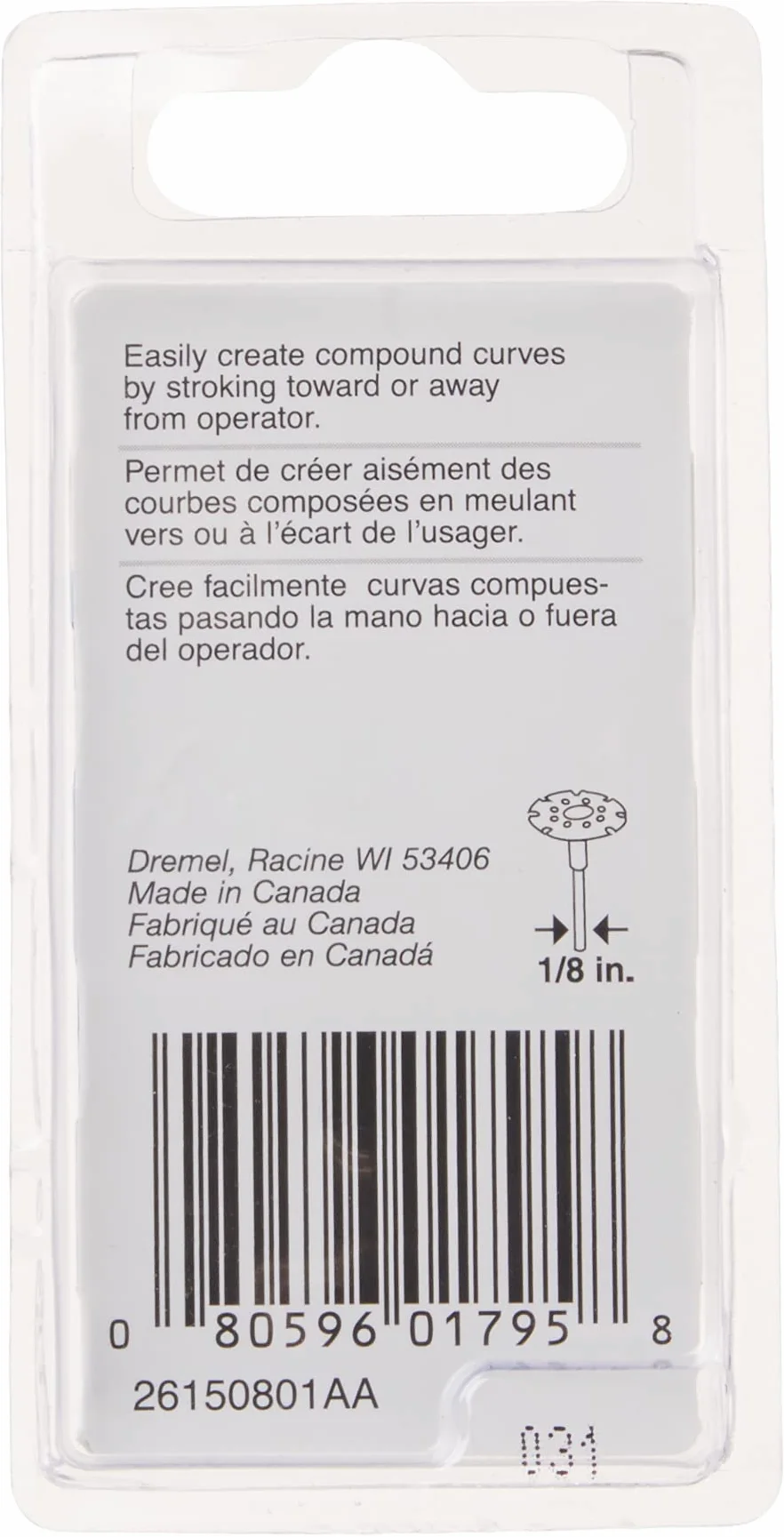 Dremel 801 - Rueda giratoria de carburo, color gris
