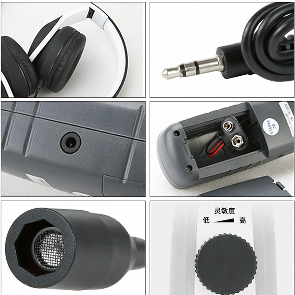 Detector de fugas de vacío ultrasónico para HVAC y automoción, detector de fugas, medidor de fugas de presión de aire, agua, gas, herramienta de diagnóstico de vacío