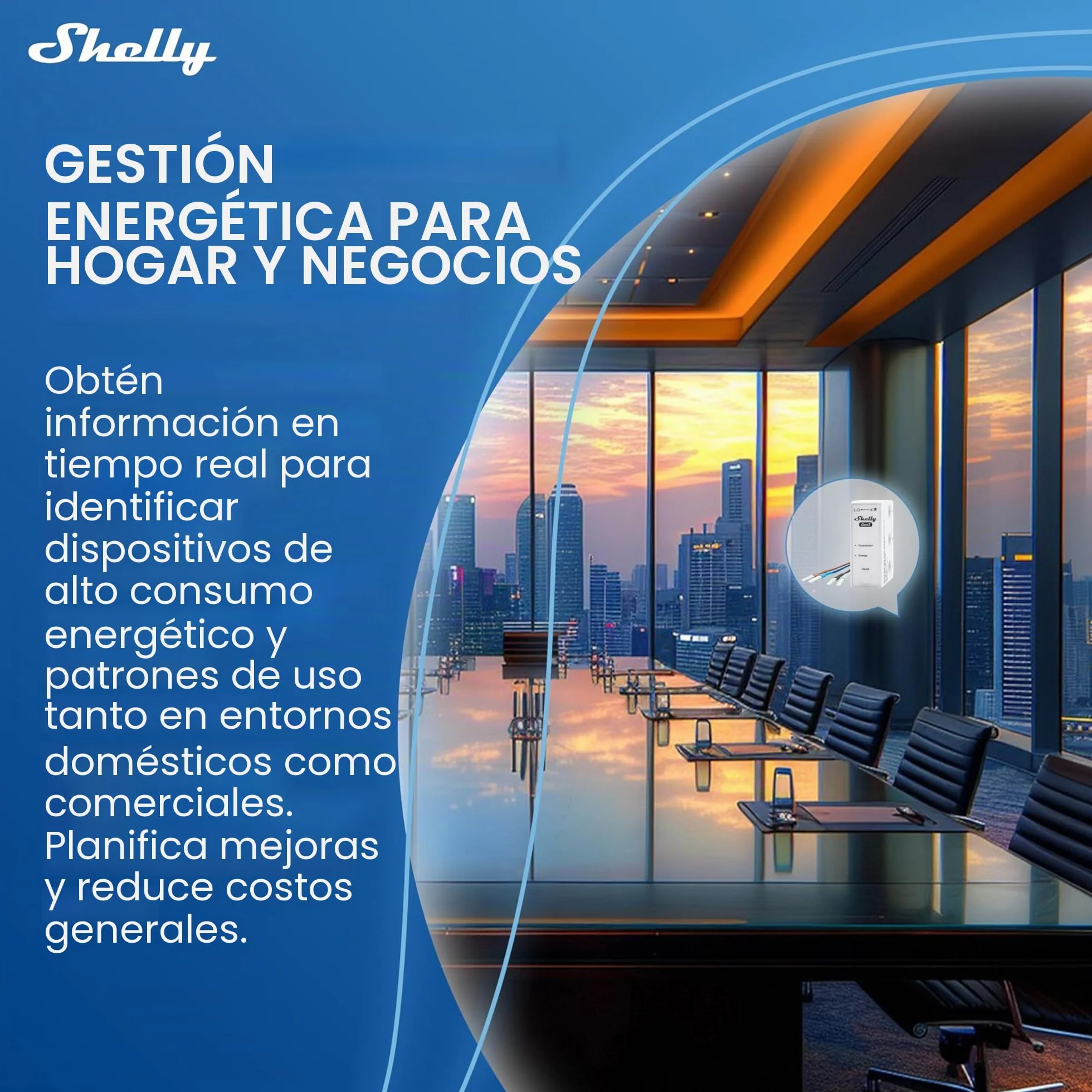 Shelly 3EM-63W Gen3- Wi-Fi & Bluetooth, Supervisión de Energía, Medición de Corriente Sin Contacto, Compatible con Fotovoltaicos, Instalaciones Trifásicas o Monofásicas, Reloj en Tiempo Real, iOS