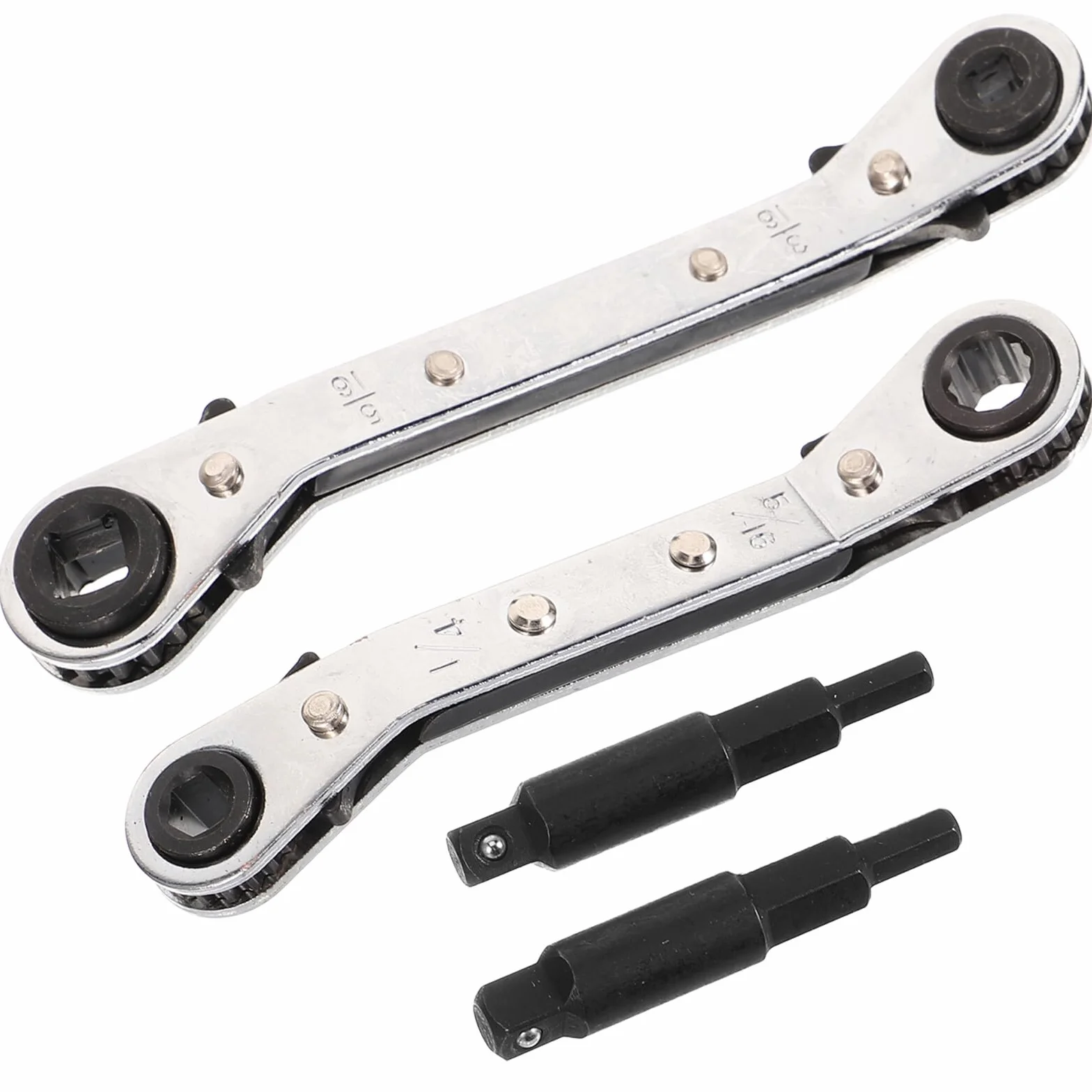 Kit Carraca Profesional para Aire Acondicionado y Refrigeración Llave de Servicio de Duradero con Adaptadores Herramienta para Mantenimiento y Reparación Color Aleatorio