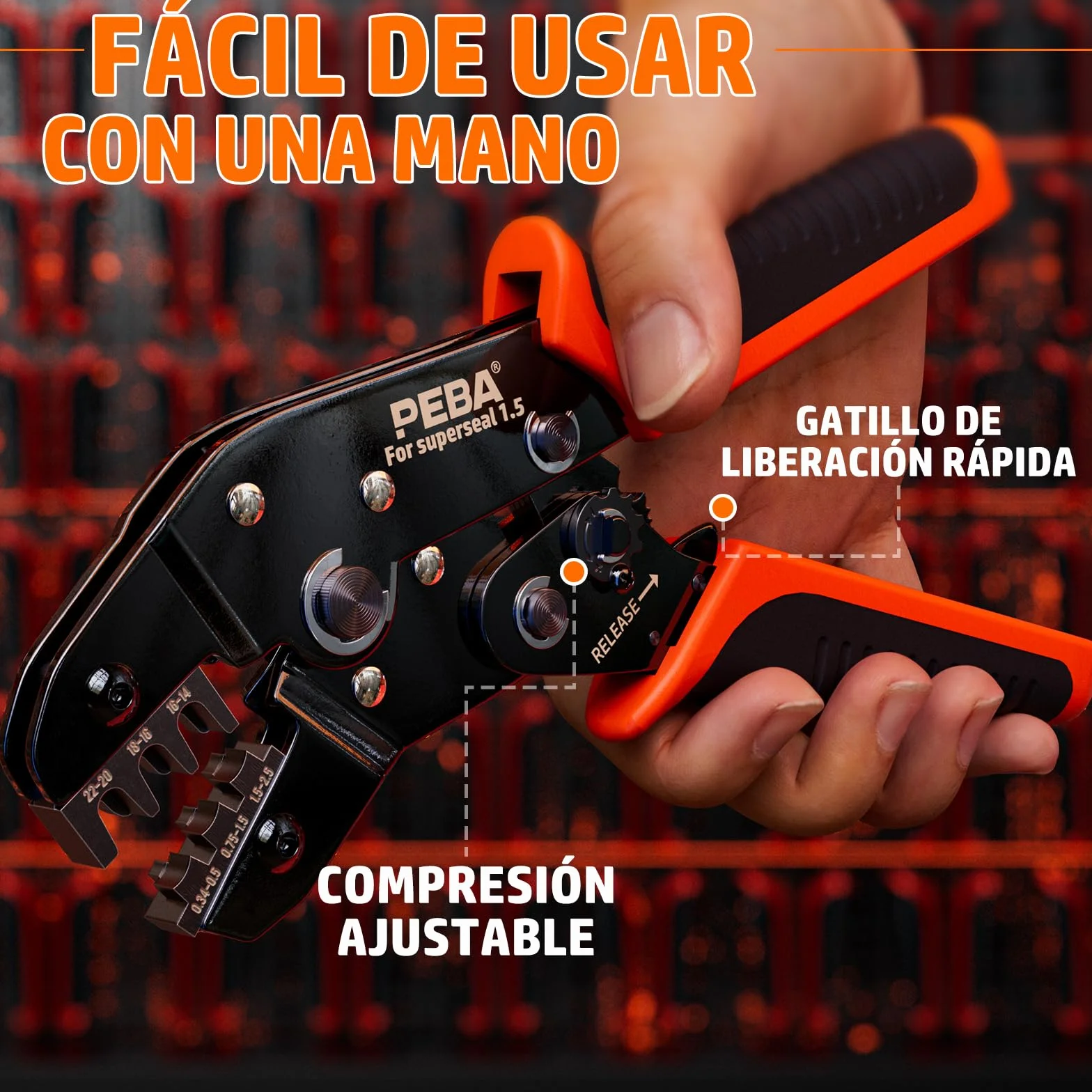 PEBA kits Enchufe de Conector Electrico Impermeable, 1/2/3/4/5/6 pin Clavija Conectores de Eléctrico de Macho y Hembra, con Herramienta de Crimpado, Conector Sellado para Automóviles, Moto, Barcos