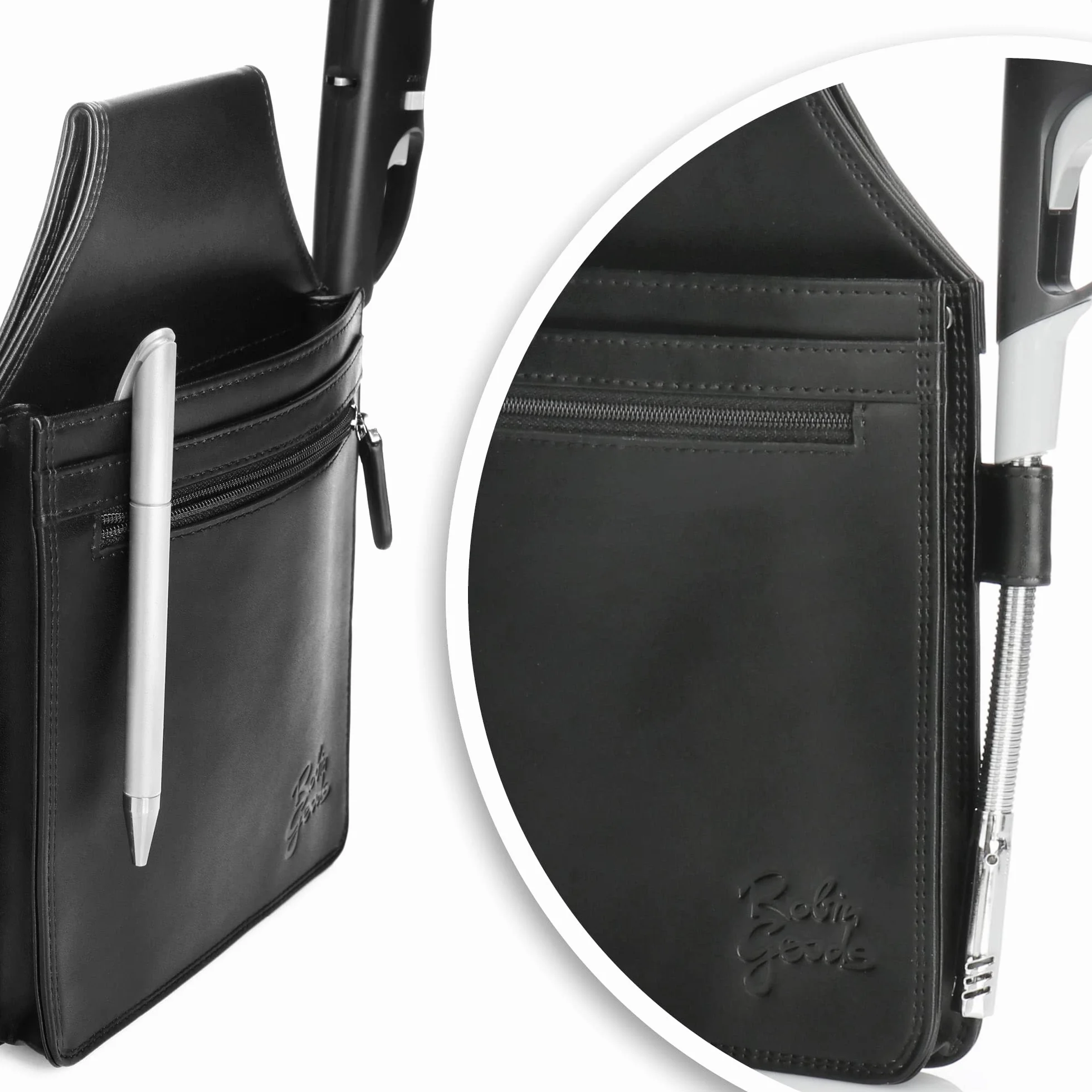 Cartera de Camarero Monedero Elegante Negro 2 Piezas