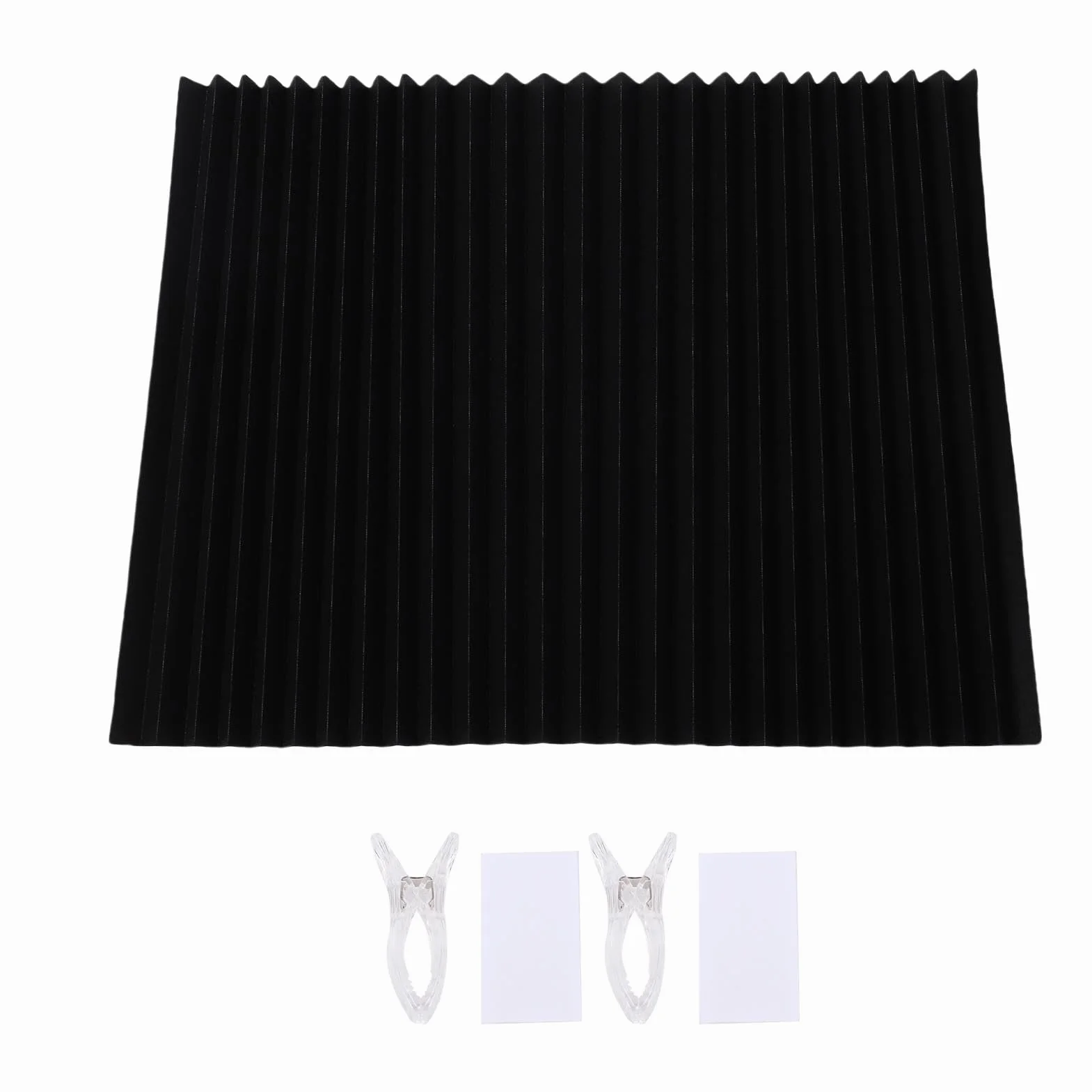 Persianas para RV, Blackout Totalmente Tela No Tejida Sin Perforación Adhesivo Persianas para Ventanas de Autocaravanas, con Cinta de Sujeción para RV Remolque de Viaje Ventanas (Negra)