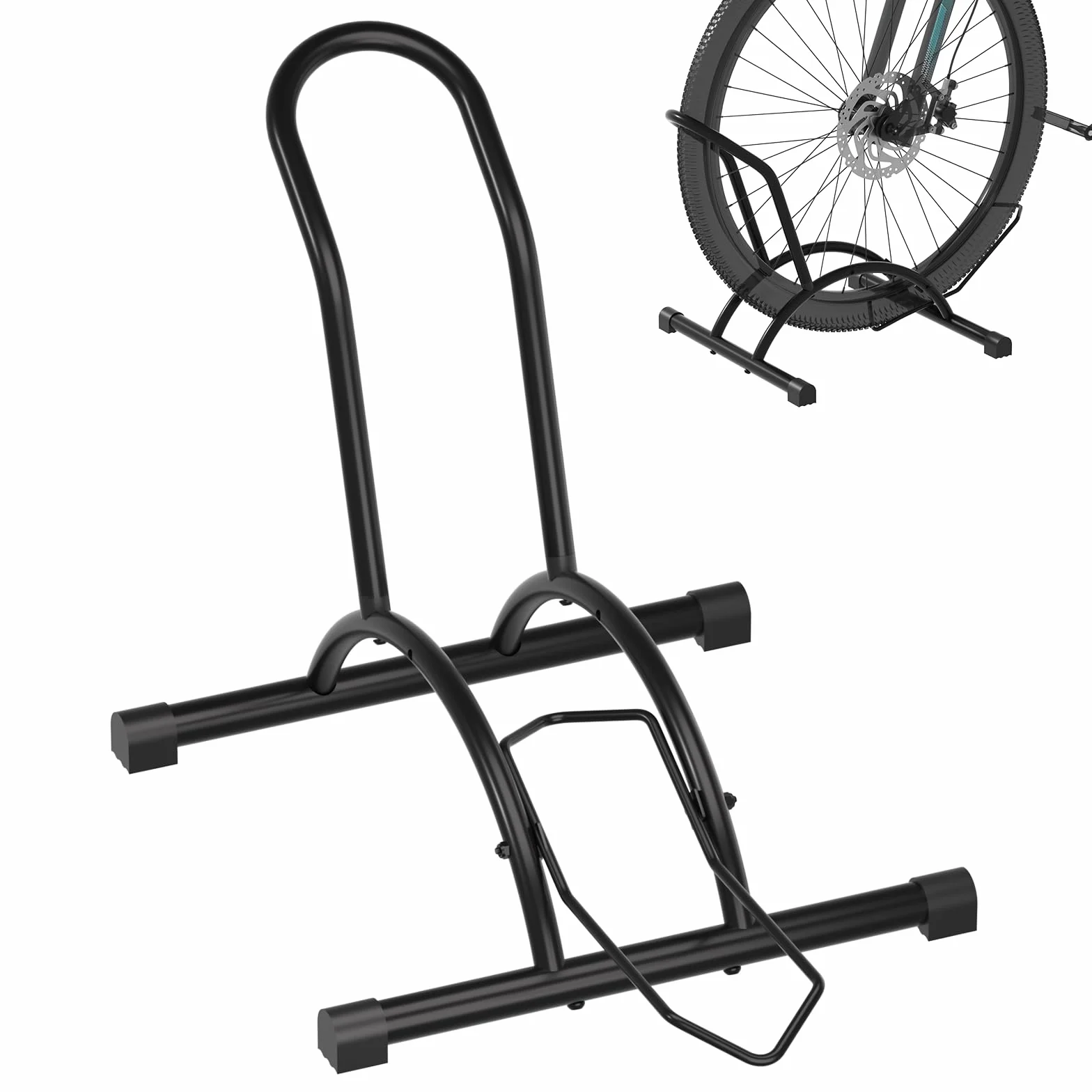 Urban Deco Soporte Bicicleta Suelo, Soporte para Aparcar Aparcamiento para Bicis de Suelo, Caballete Bicicleta Interior y Exterior