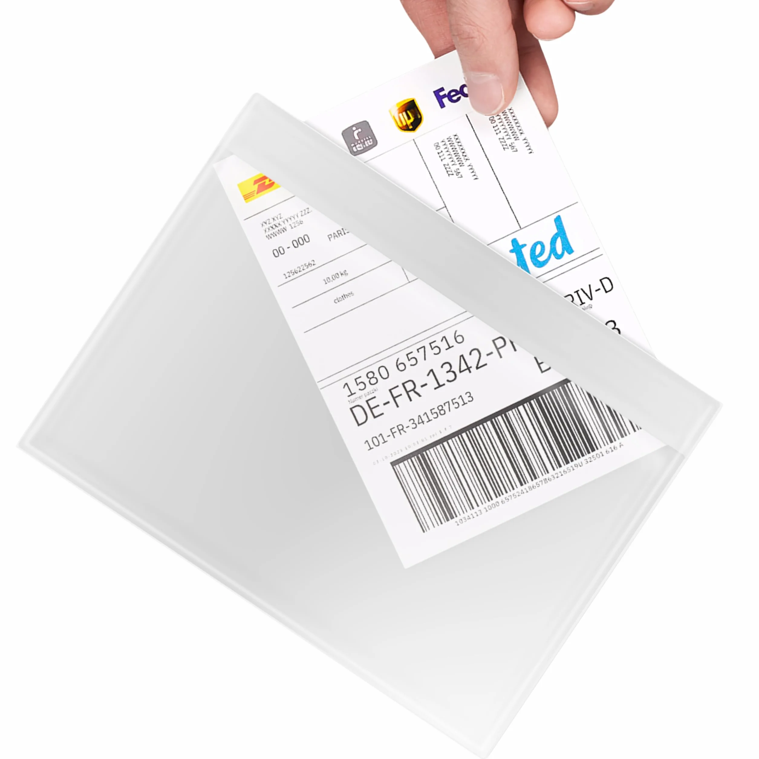 RAGO Portadocumentos Adhesivo C5 para A5 Lote 200 Sobres Transparentes Autoadhesivos