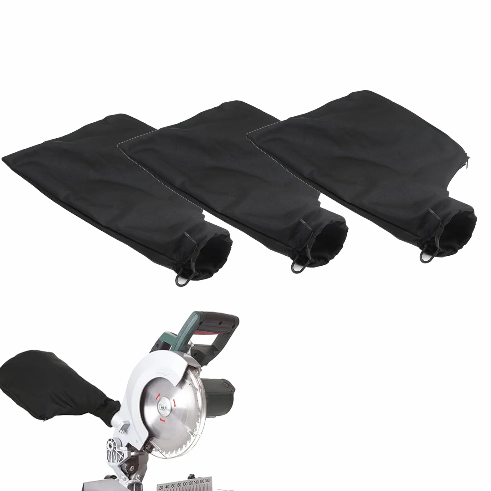 Bolsas Para Aserrín Para Sierra De Inglete, Bolsas De Polvo Para Sierras De Mesa, Bolsas Para Lijadoras, Negra Con Cremallera Para Modelo 225