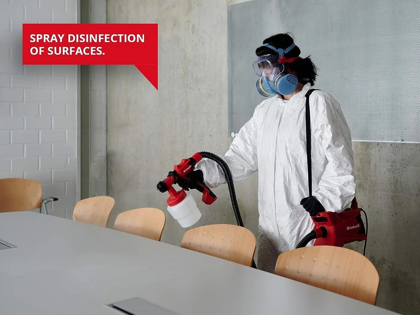 Einhell Sistema eléctrico de pulverización de Pintura TC-SY 700 S (700 W, Semi-estacionario, áreas de Trabajo Medianas y Grandes, para Barnices, esmaltes y Pinturas para Paredes Interiores)