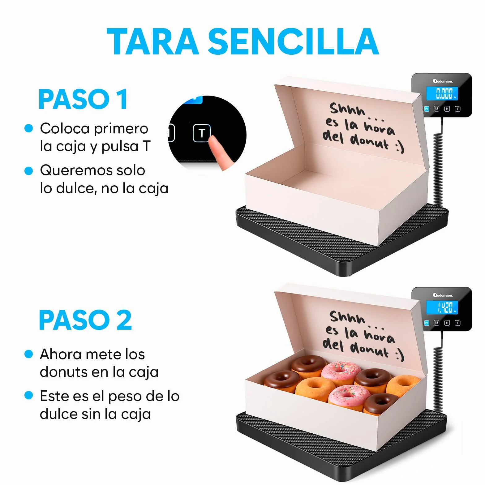 Bascula Industrial 200 kg/10 g Alta Precisión Retención Tara Batería Cable Alfombra Negra