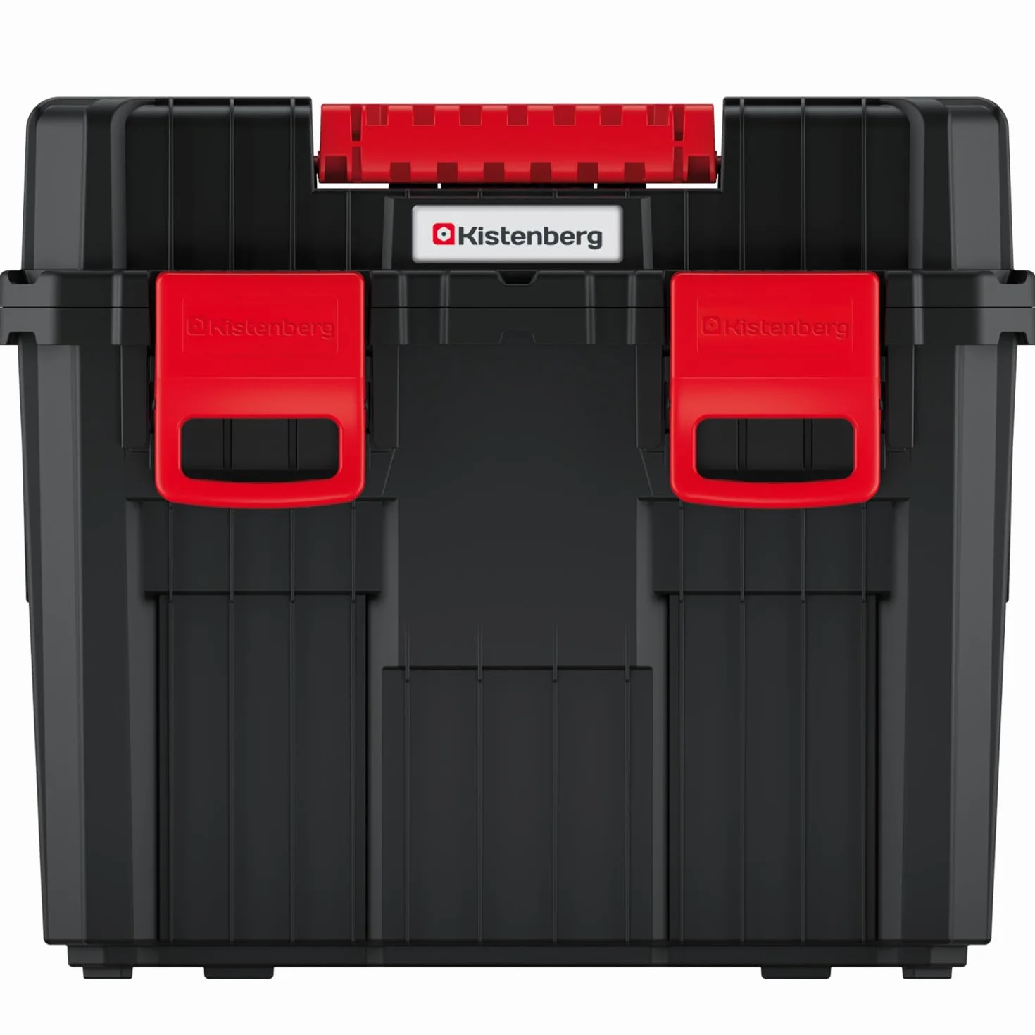 Kistenberg Caja de herramientas con ruedas para taller, con cierres de sujeción, estructura de pared reforzada modular (con cierre de plástico), Colores negro y rojo, 45 x 36 x 64 cm