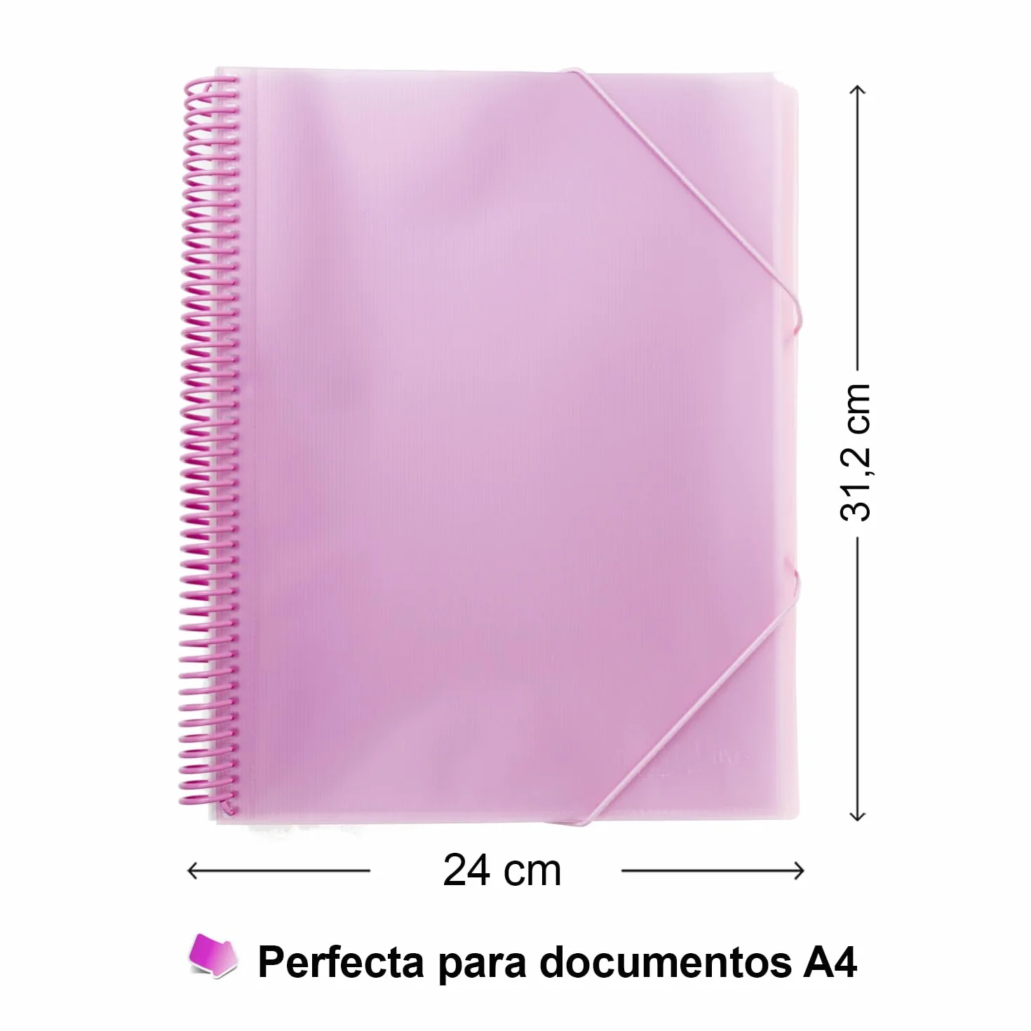 Grafoplas Carpeta con Fundas Transparentes A4 Rosa Claro 50 Forros Polipropileno