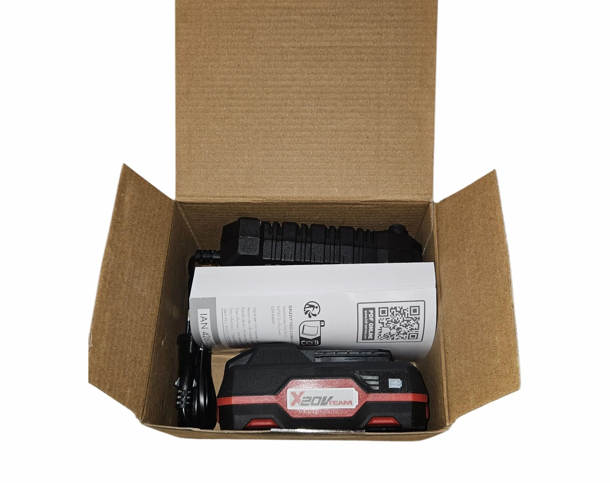 Park Side - Batería Parkside X20V Team 2 Ah y Cargador con Active Cell Balancing