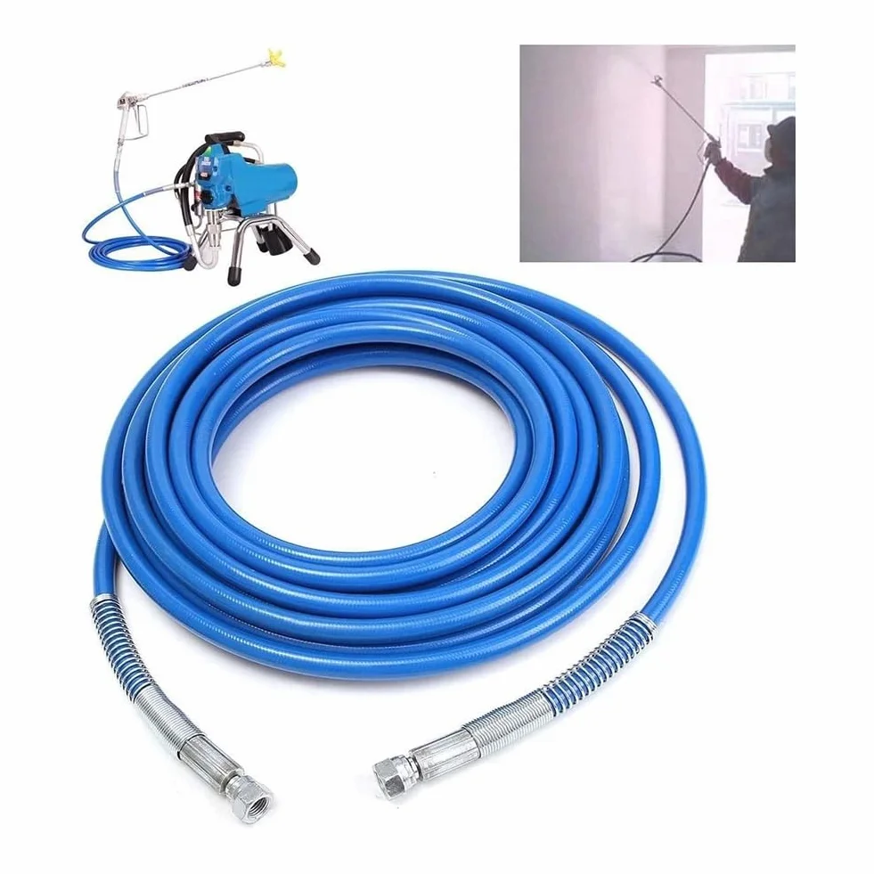rieder 2 unidades 1/4 Airless manguera pulverizadora de color universal de alta presión manguera de fibra flexible 3300 PSI (25 pies, azul)