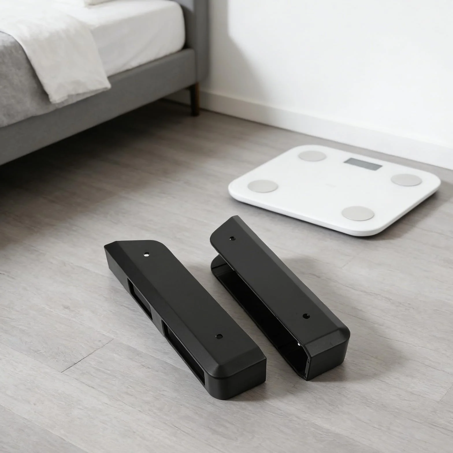 STOBAZA Soporte de Pared para Báscula de Acrílico Negro Instalación Rápida y Portátil
