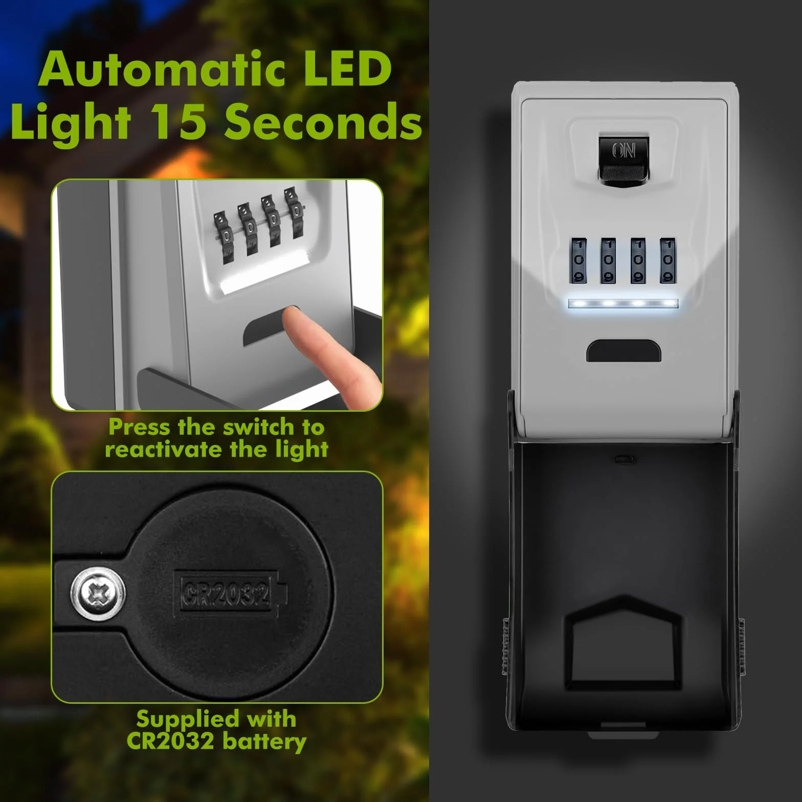 Caja de Seguridad para Llaves Impermeable con Iluminación y Código