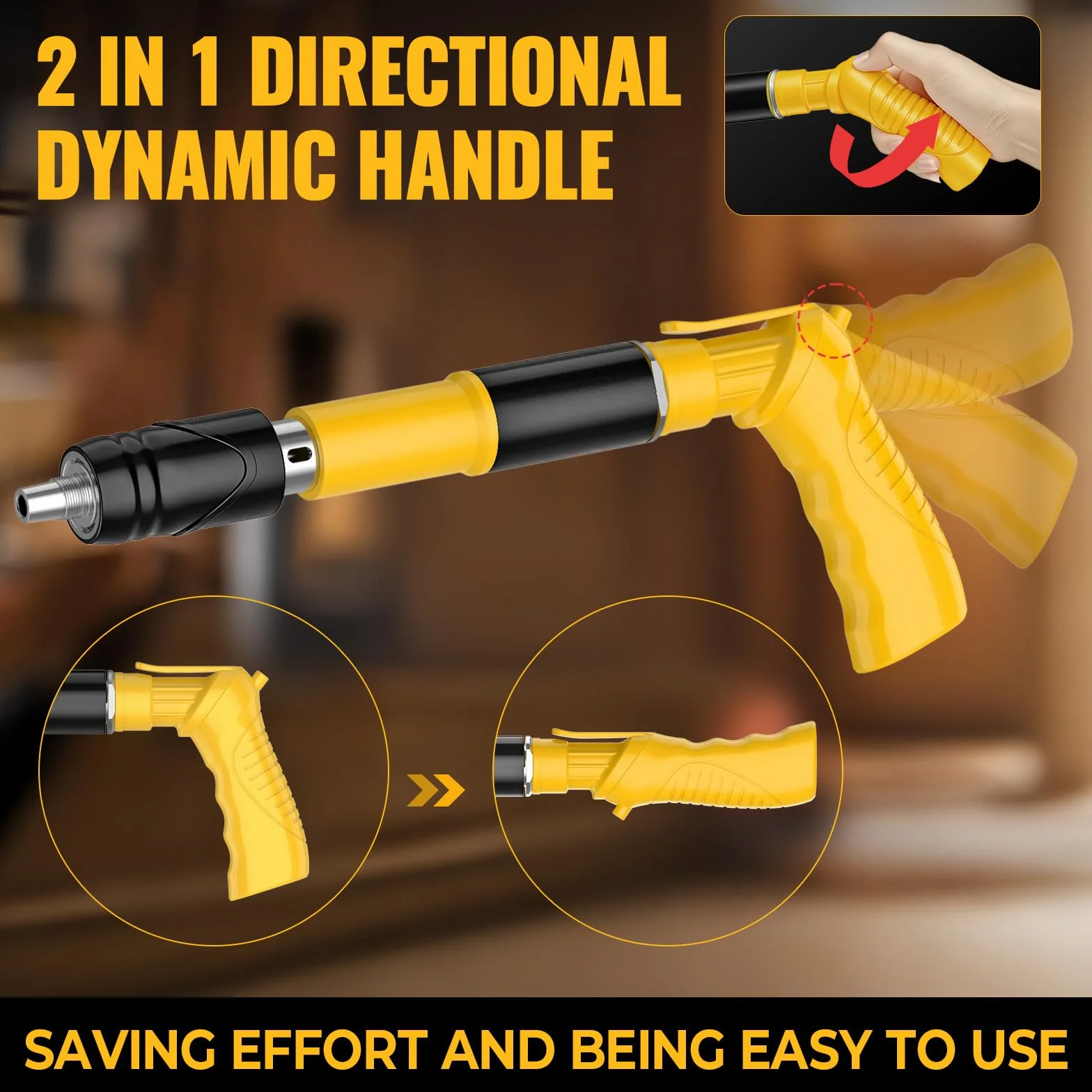 Pistola de Clavos, Clavadora Hormigon y Pistola Clavos Hormigon, 5 Niveles Potencia y Barra Extension para Fijacion Pared y Techo, Herramienta Manual Acero para Bricolaje y Profesionales