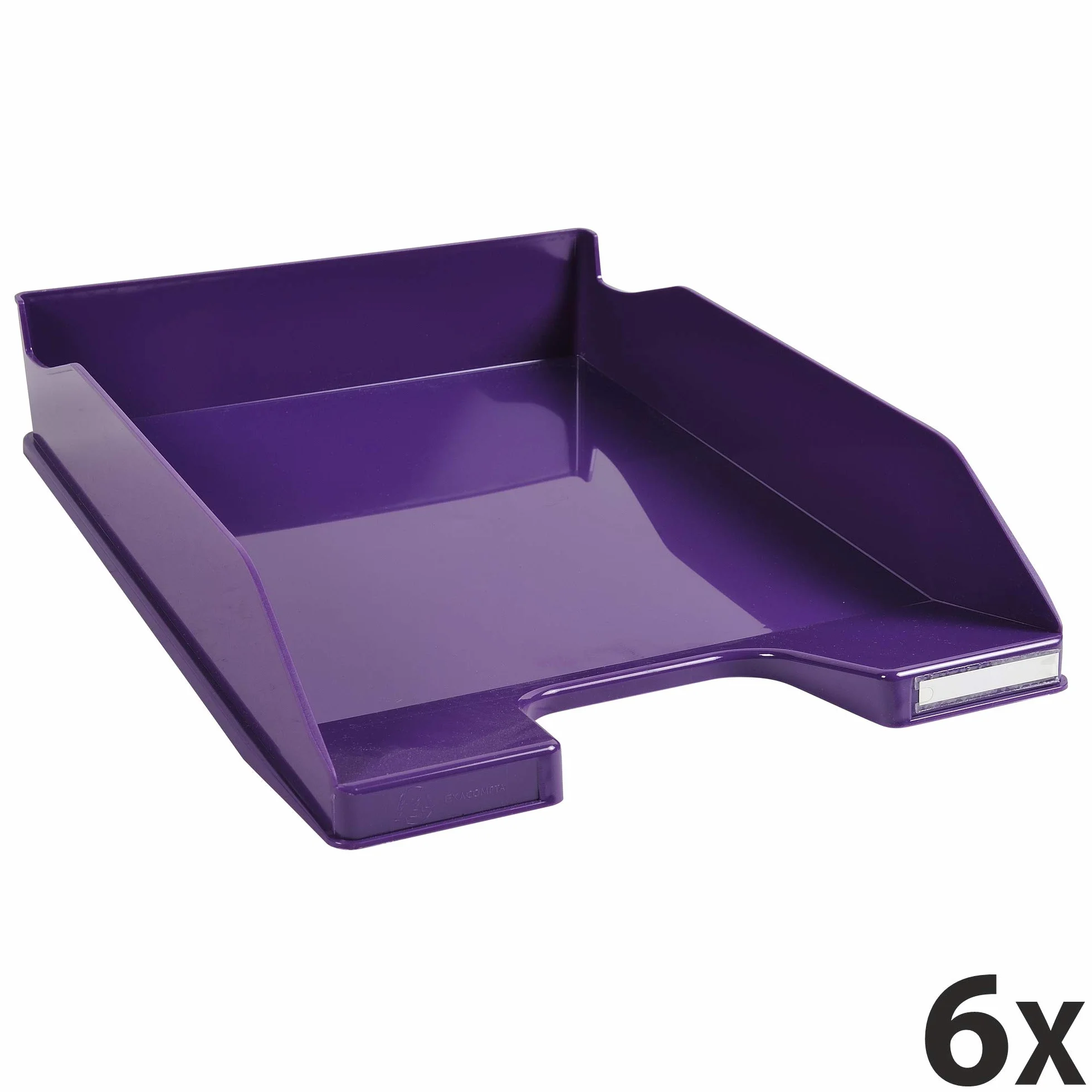 Exacompta COMBO MIDI juego de 6 bandejas para documentos A4+ 34,6x25,5x6,5 cm violeta brillante