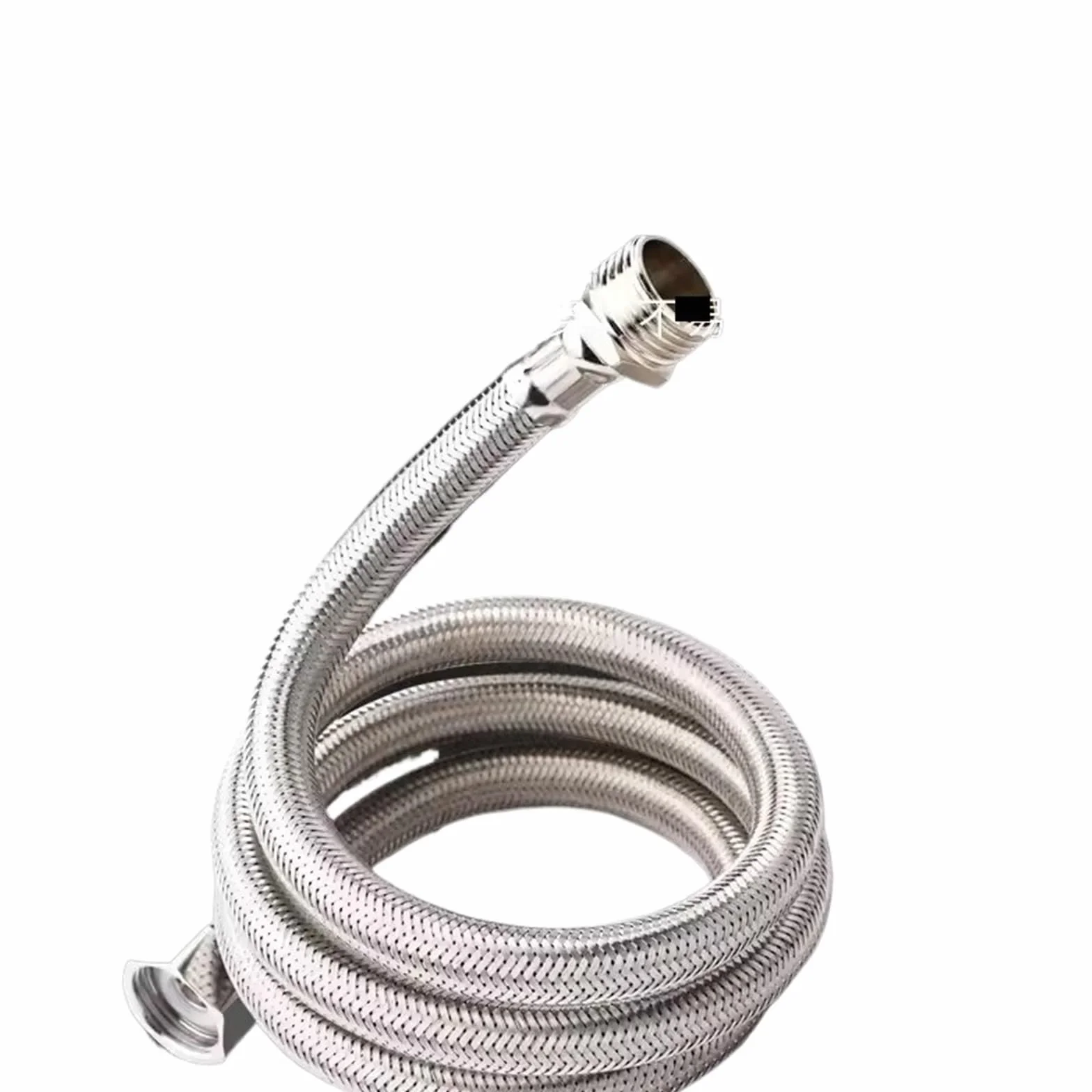 Manguera flexible trenzada con rosca interna y externa G1/2 de acero inoxidable de 20-200 cm, accesorio de baño for ducha extensible(150cm)
