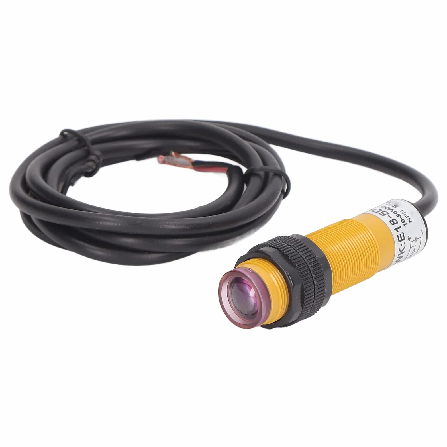 Hyuduo Módulo de Sensor de Infrarrojos ABS Módulo de Sensor de Infrarrojos 10 a 36 V CC Ajustable de 5 a 30 Cm NPN Interruptor Fotoeléctrico Normalmente Abierto para Evitar Obstáculos Seguimiento de
