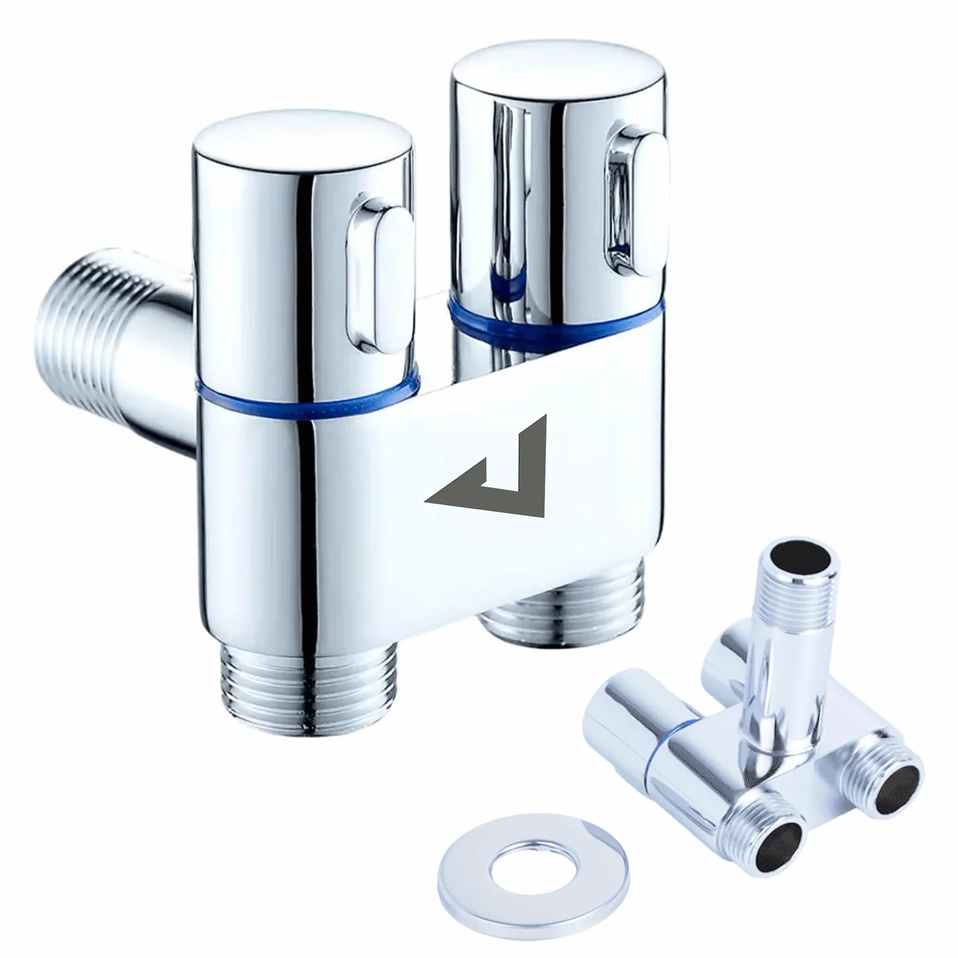 Grifo Bidet para Inodoro con Manguera Retráctil 2m, Válvula de Control de 2 Vías y Doble Mando