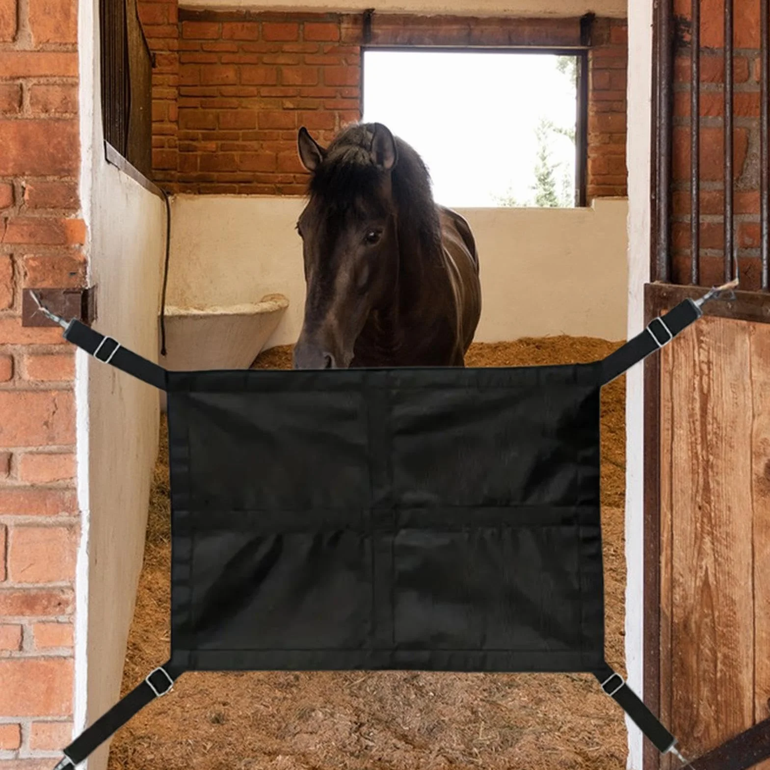 Correas Transpirables para Caballos Puertas de Cuadras Ajustable Exteriores Instalaciones Hípicas