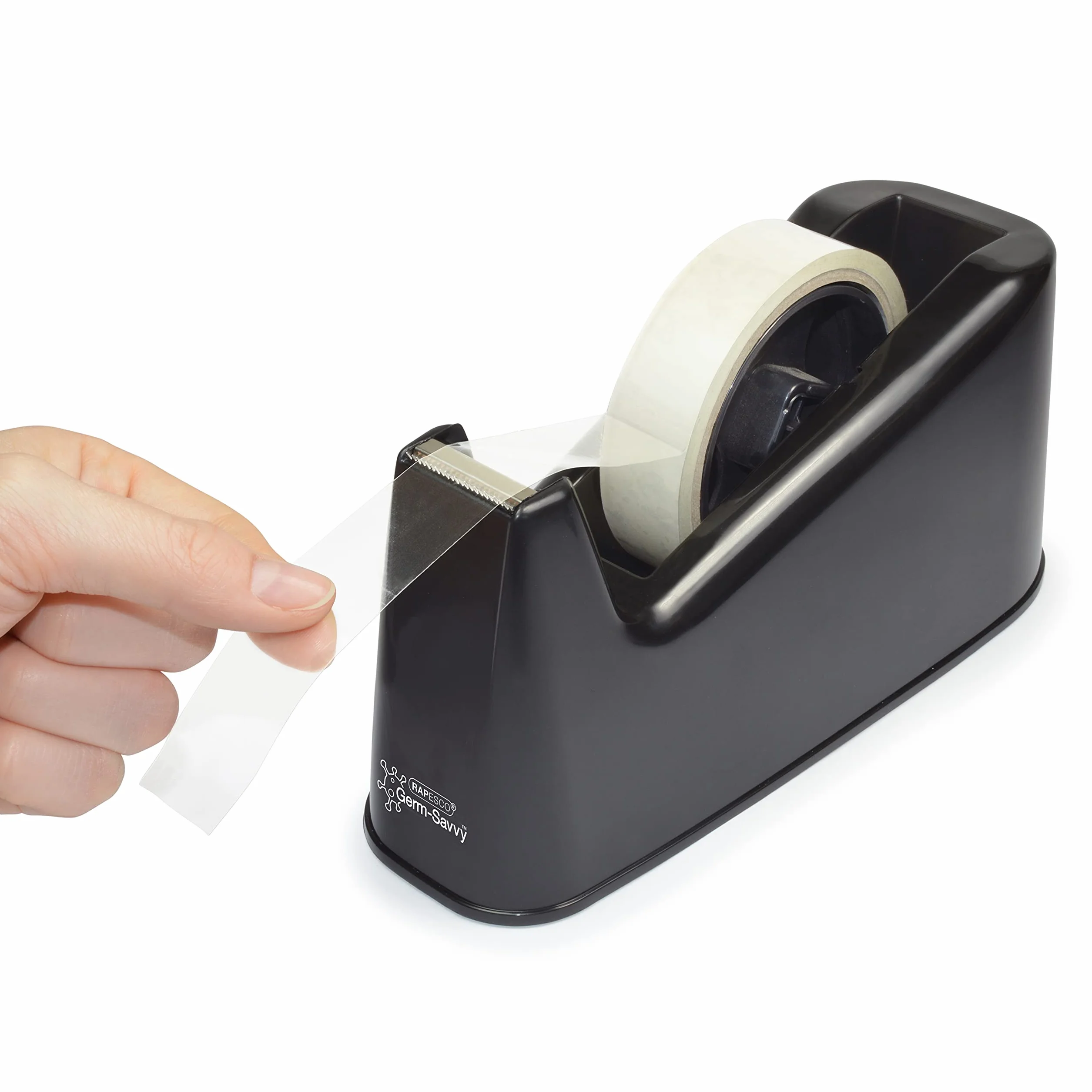 Rapesco 1639 Dispensador de Cinta Adhesiva Profesional 500, Negro